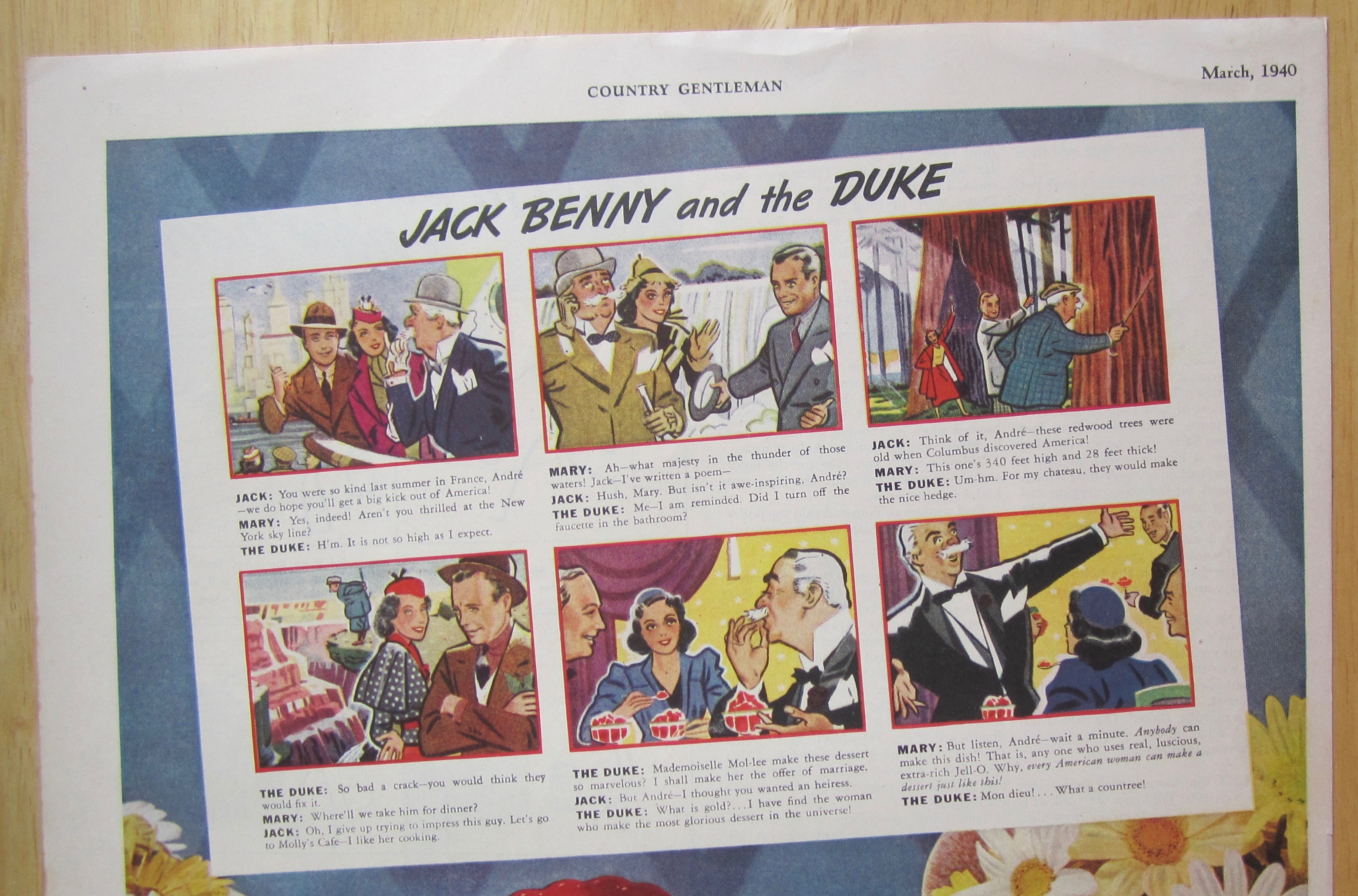 1940 Jell-O Gelatin Dessert with Jack Benny