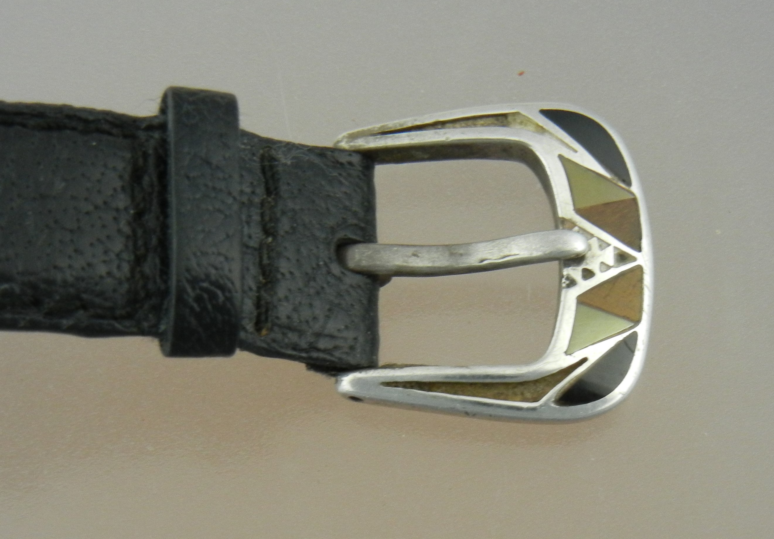 Surrisi Sterling Silver Jasper Onyx Mother Pearl Watch