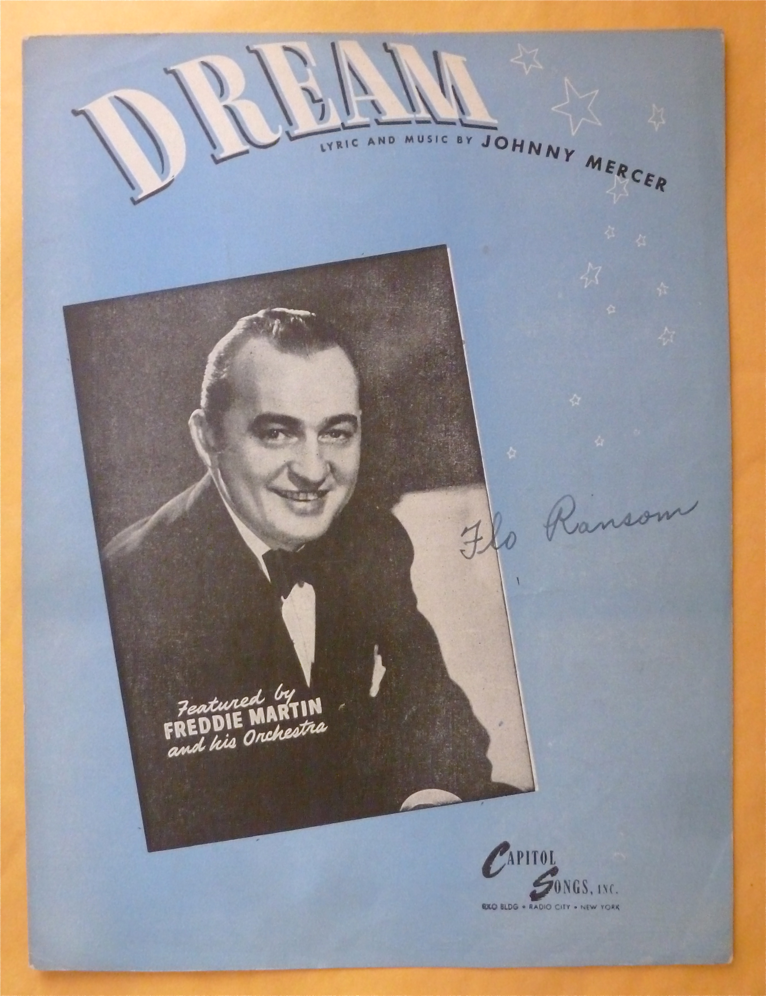 Sheet Music For 1945 Dream (Freddie Martin Cover)
