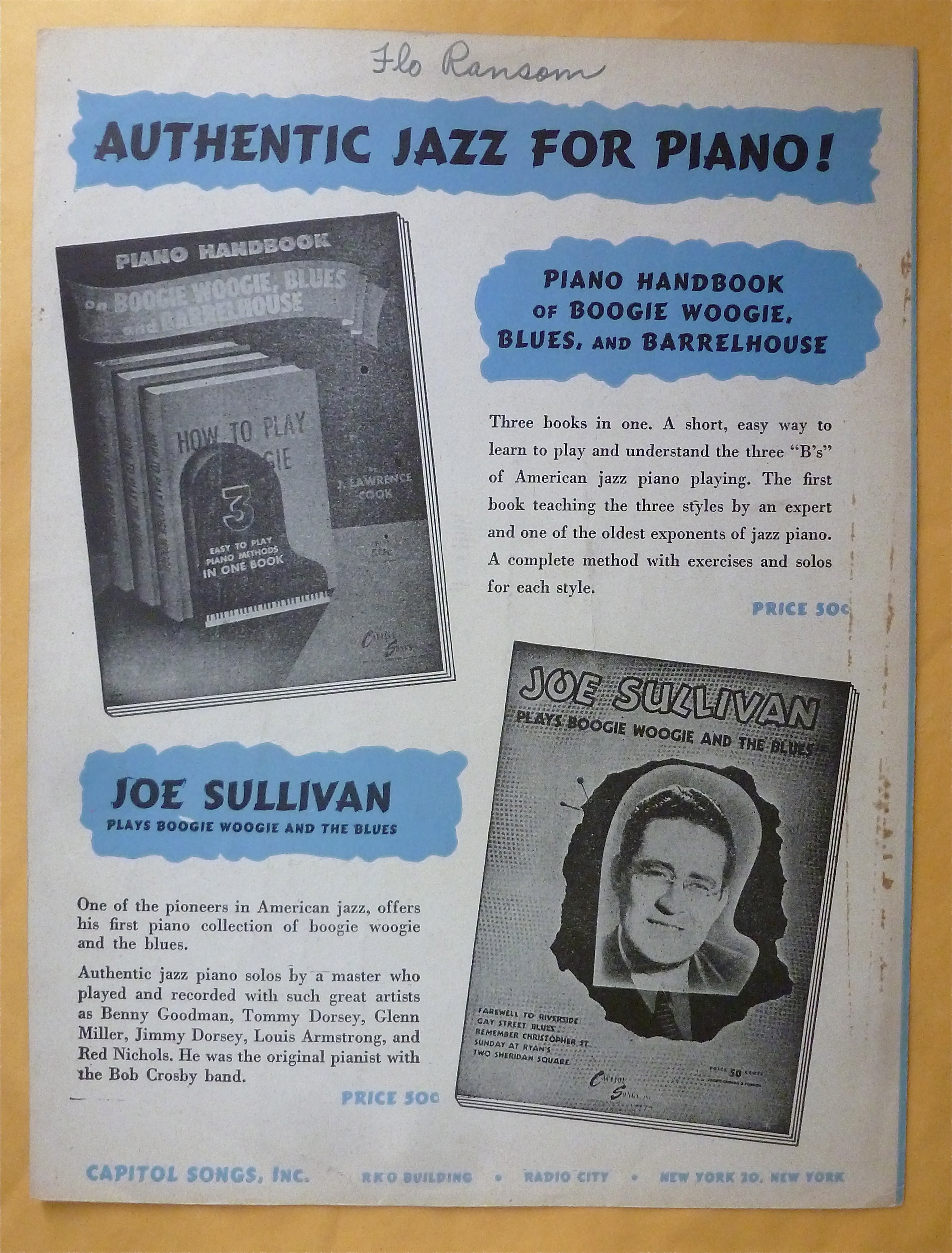 Sheet Music For 1945 Dream (Freddie Martin Cover)