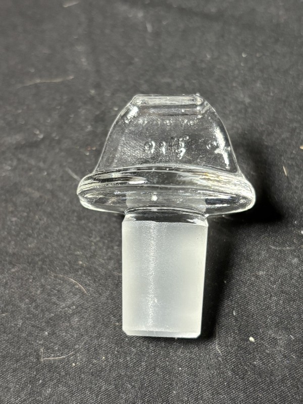 Vintage Pyrex Glass Stopper 19 Ground Taper Joint Solid Pennyhead Laboratory