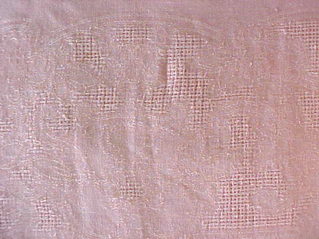 Peach Linen Tablecloth 56 x 75 Floral