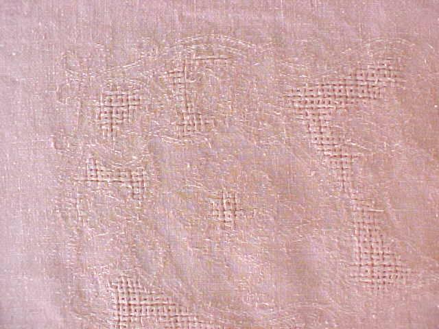 Peach Linen Tablecloth 56 x 75 Floral