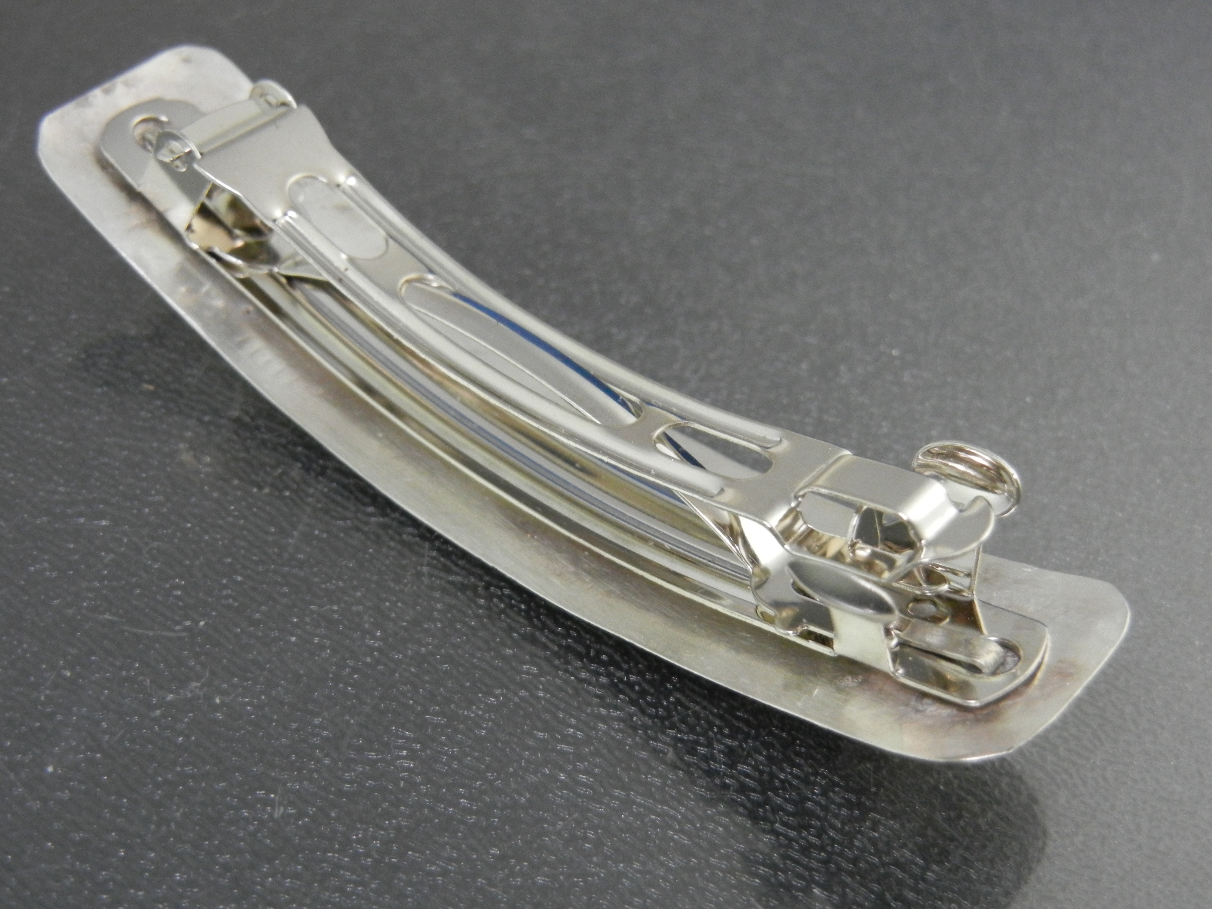 Navajo Sterling Silver Onyx Hair Barrette