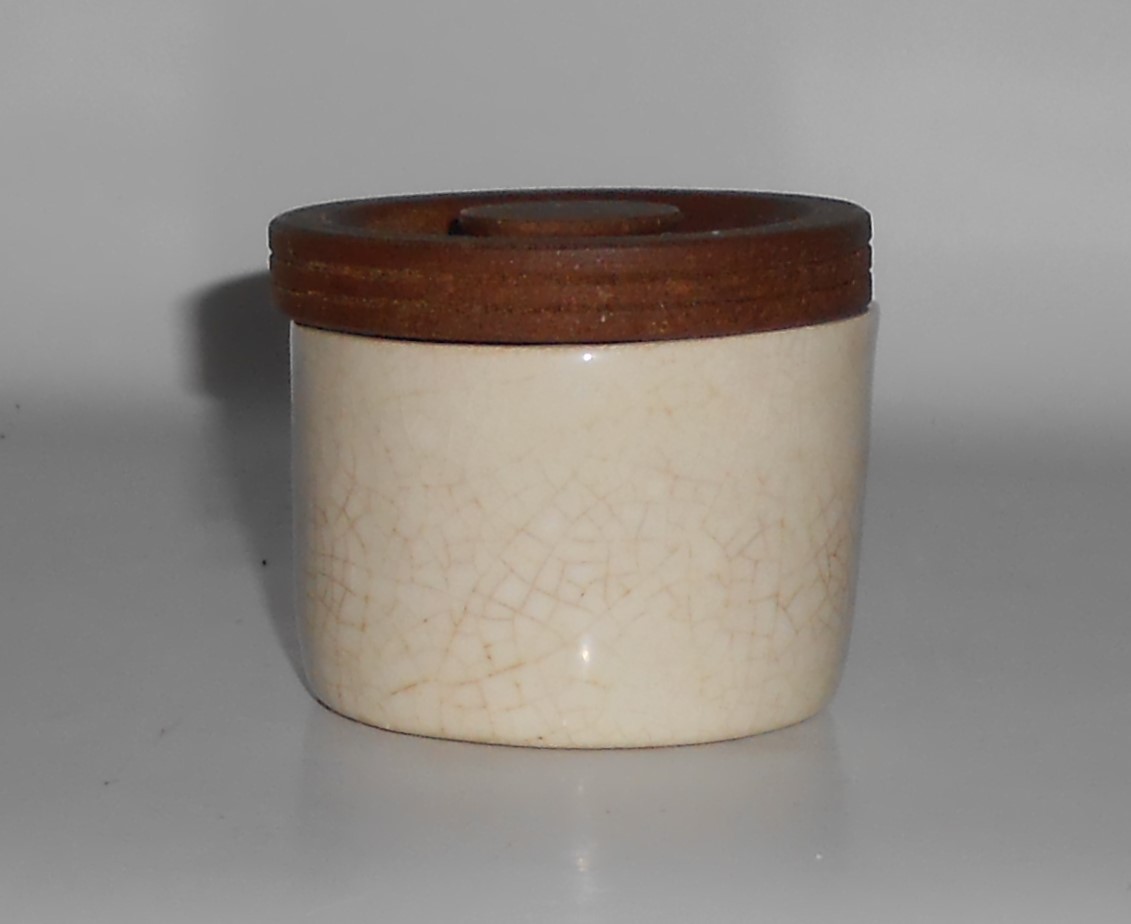 Bauer Pottery Strawberry Decorated Clove / Garlic Jar