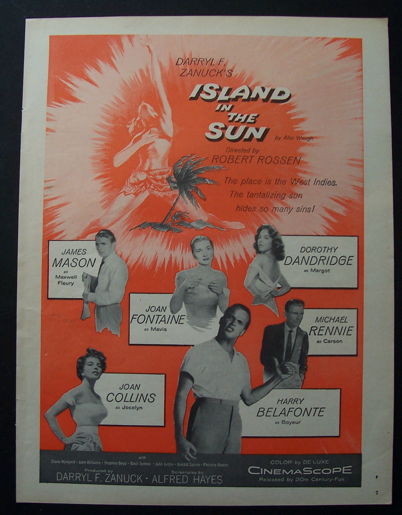 1957  Movie  Ad  for  Island  In  The  Sun