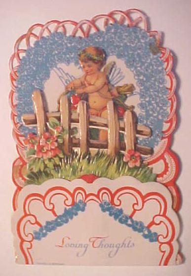 Fold Out Valentine Cherub Hearts Germany