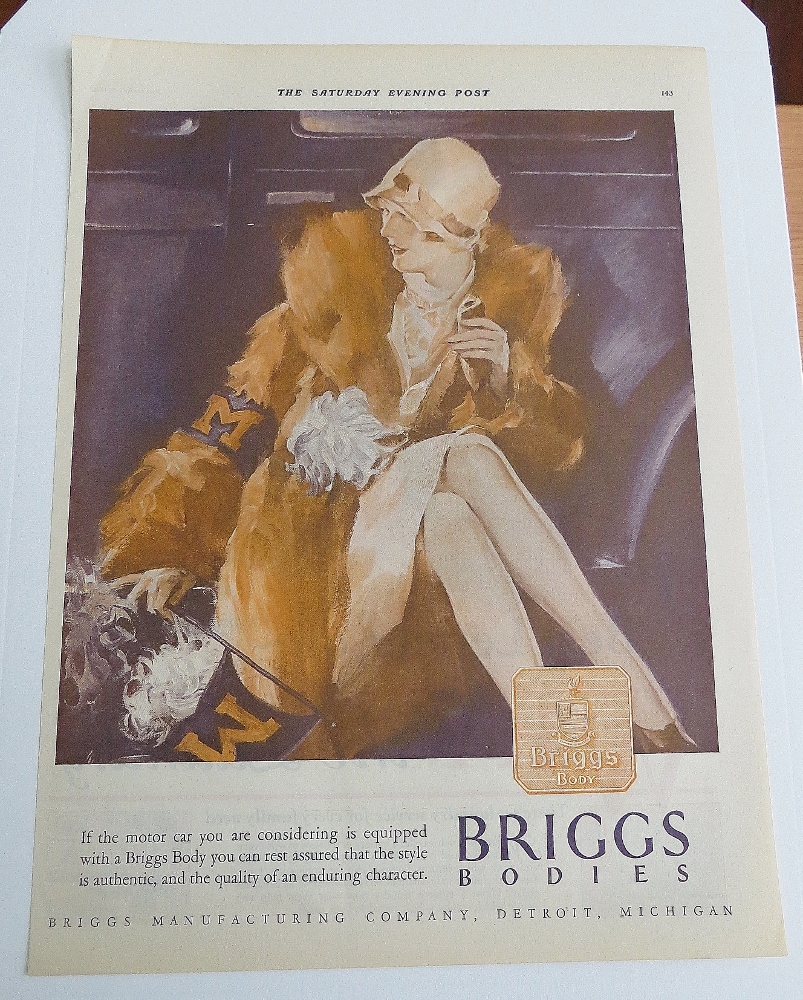 1927 Briggs Body With Woman Sitting By Car