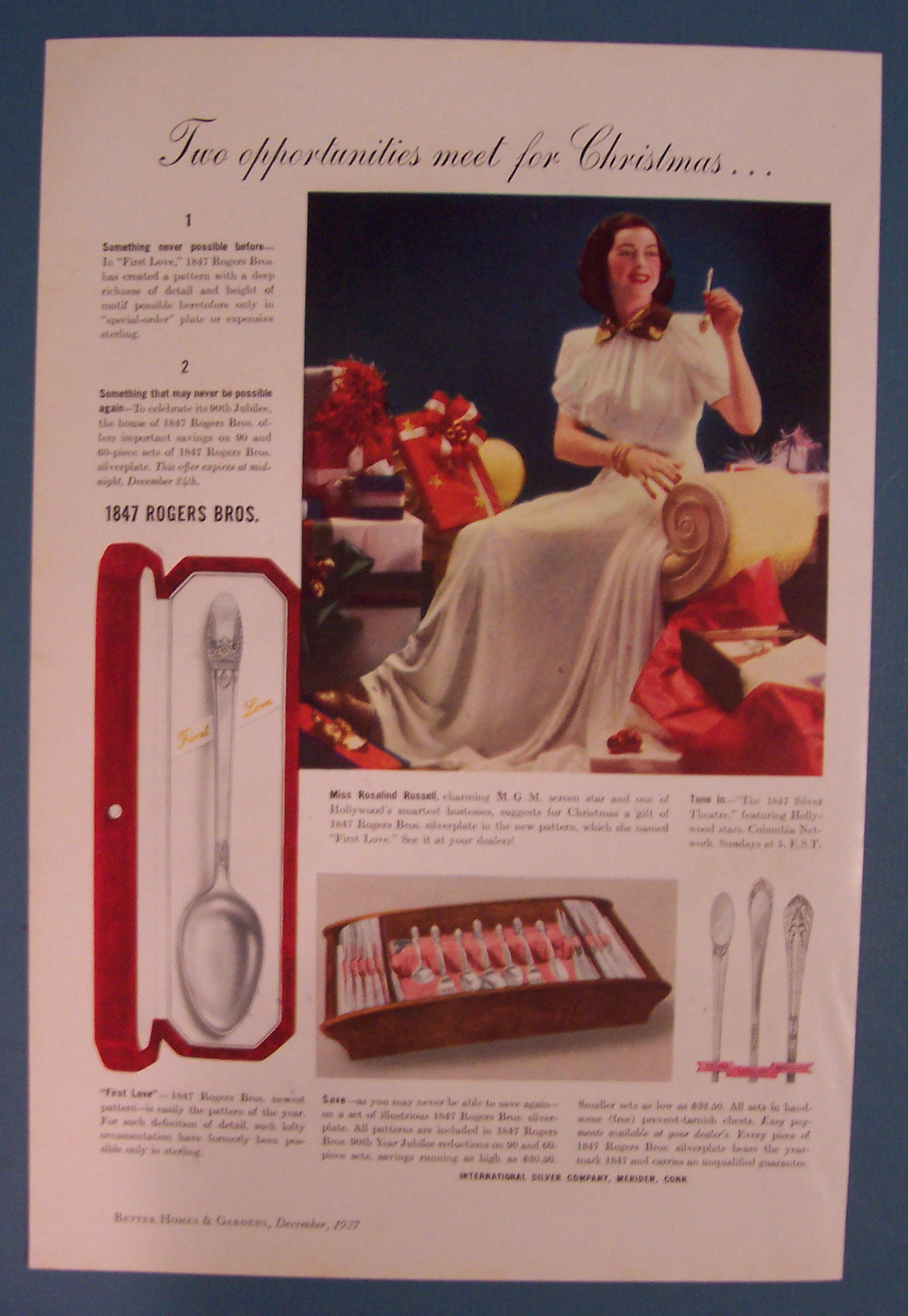 1937 Rogers Bros Silver with Rosalind Russell