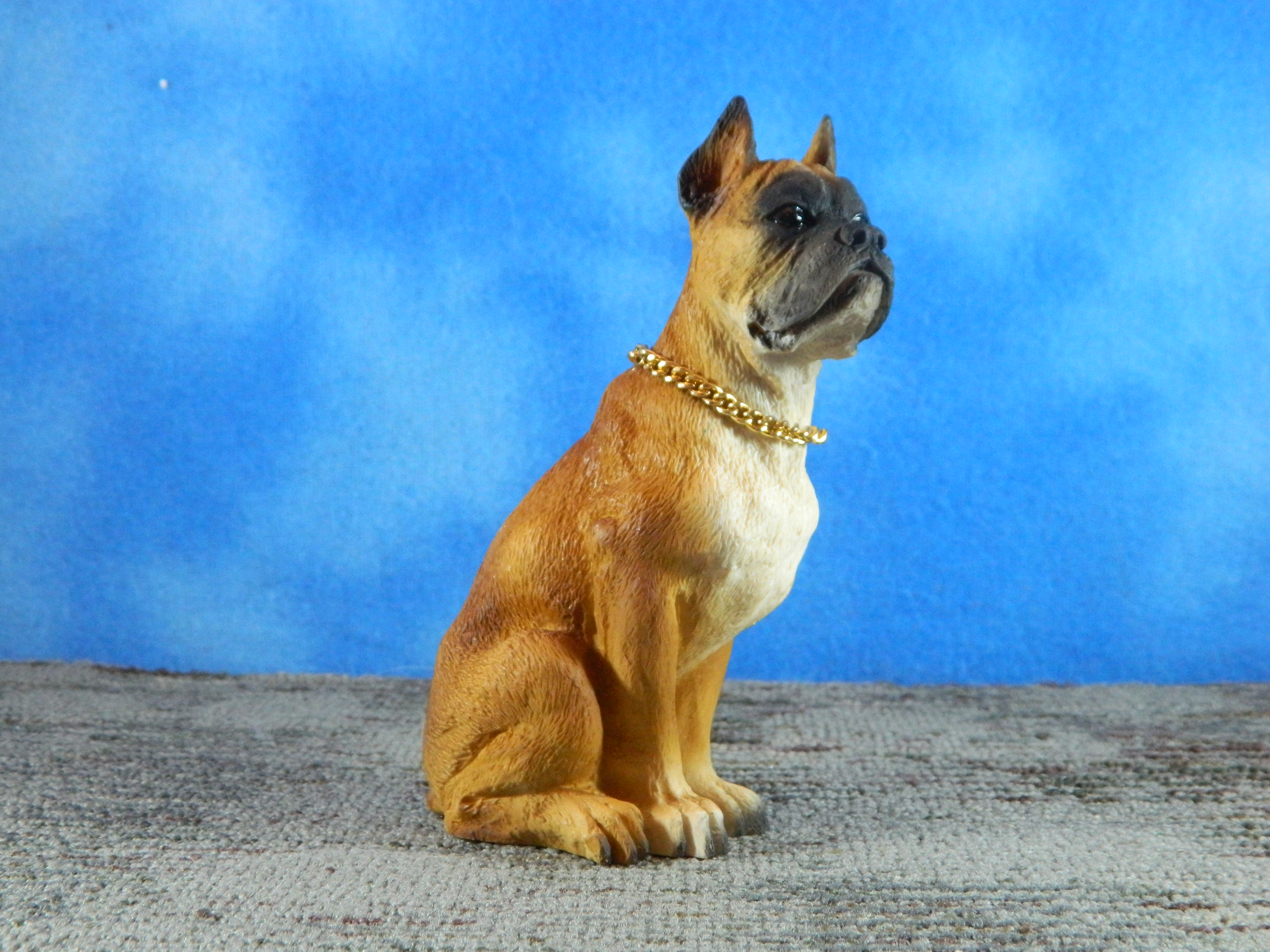 Cerrini Italy Animal World Resin Boxer With Collar