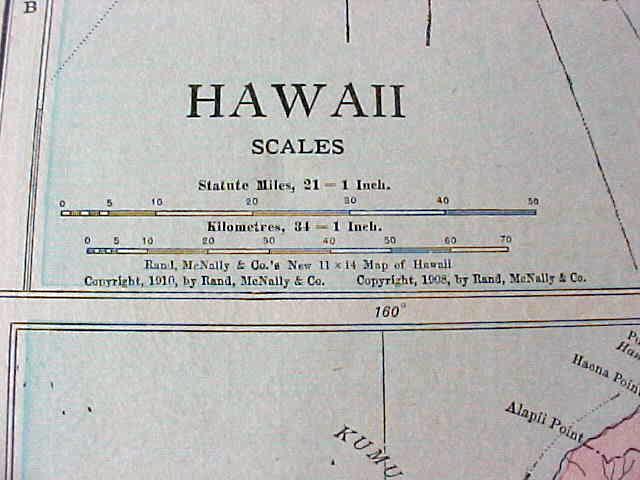 Map Luzon Island Hawaii 1912 Antique