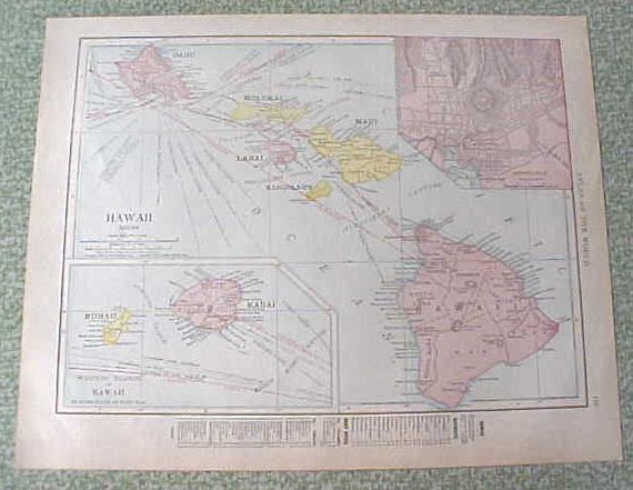 Map Luzon Island Hawaii 1912 Antique