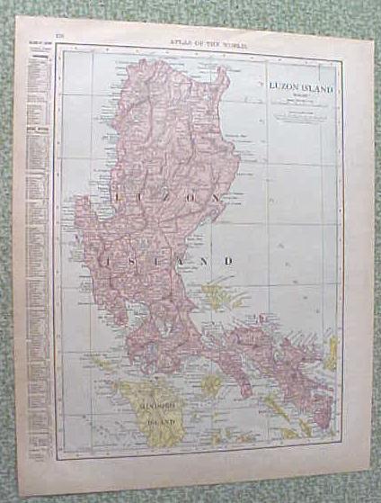 Map Luzon Island Hawaii 1912 Antique