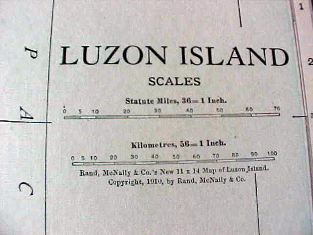 Map Luzon Island Hawaii 1912 Antique