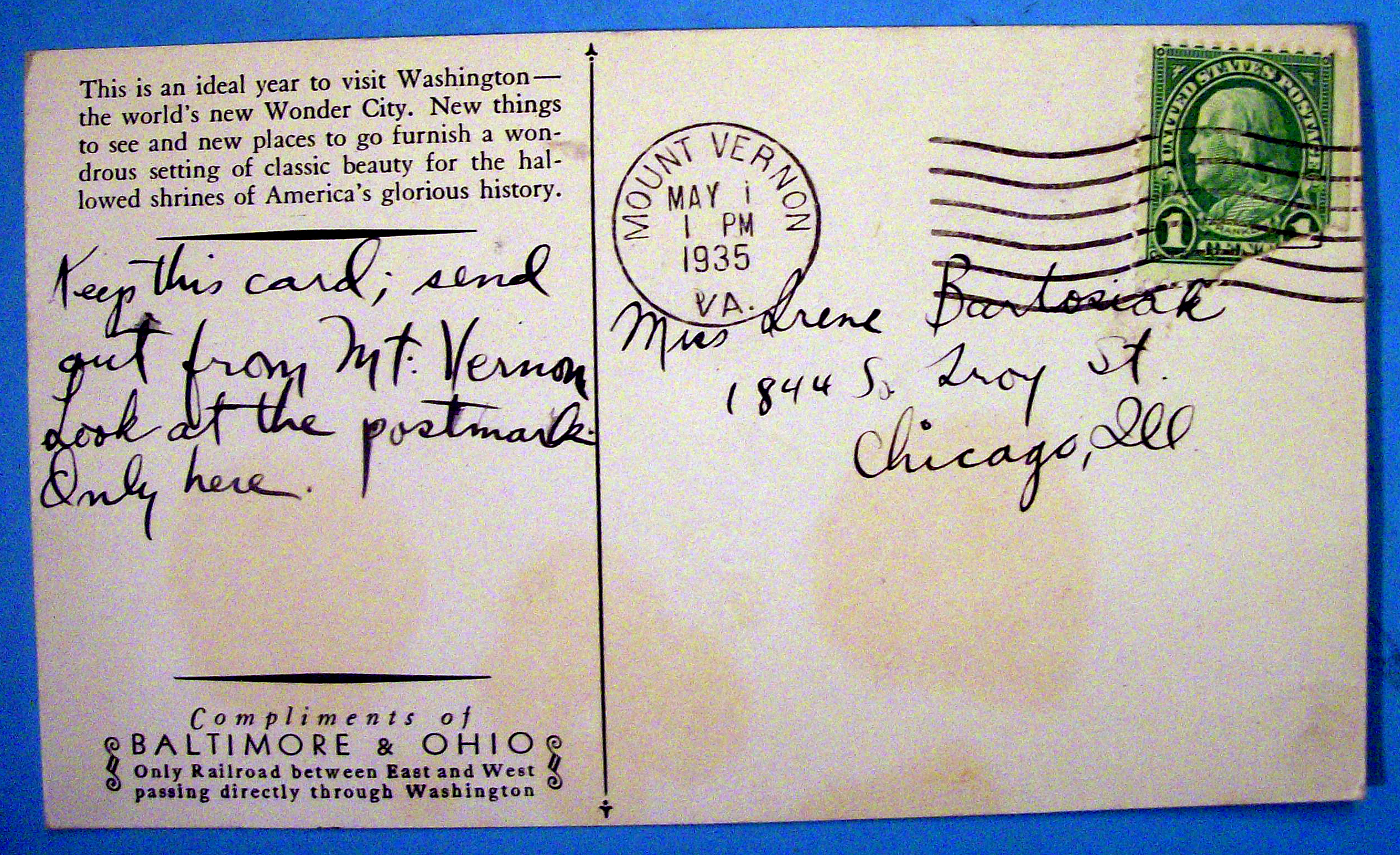 The White House Postcard with Home Of The President