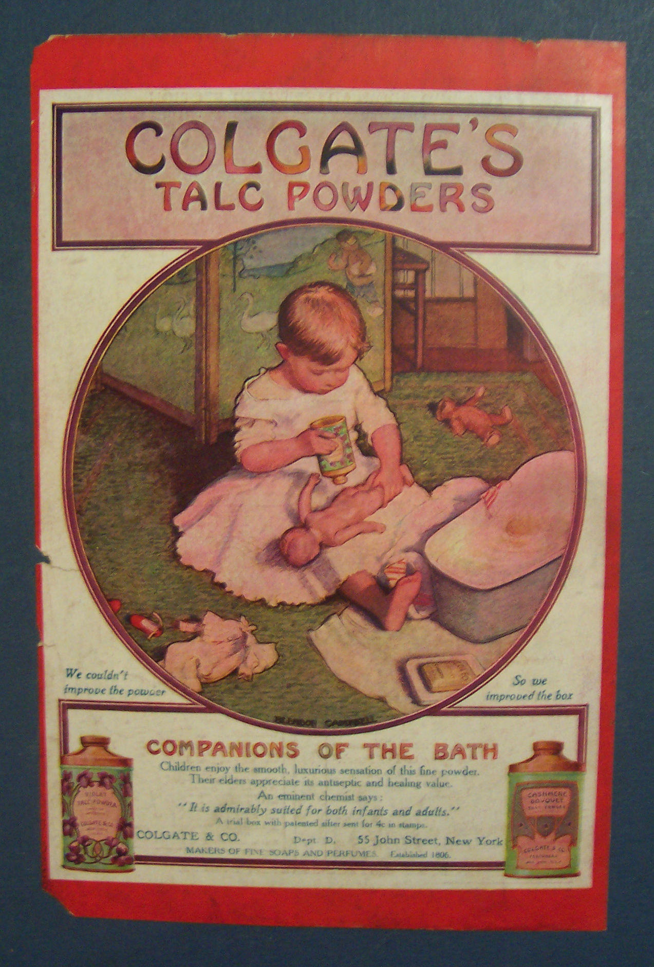 1907 Colgate Talc Powders