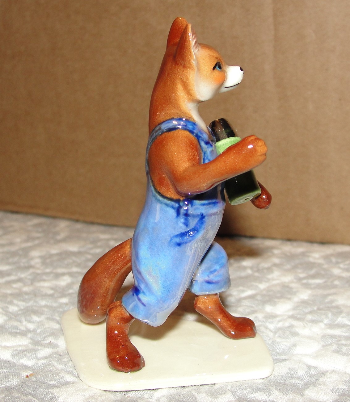 Hagen-Renaker Specialty Baby Fox With Thermos