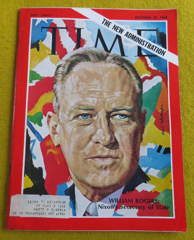 Time Magazine December 20, 1968 William Rogers: Nixon's Secretary of State