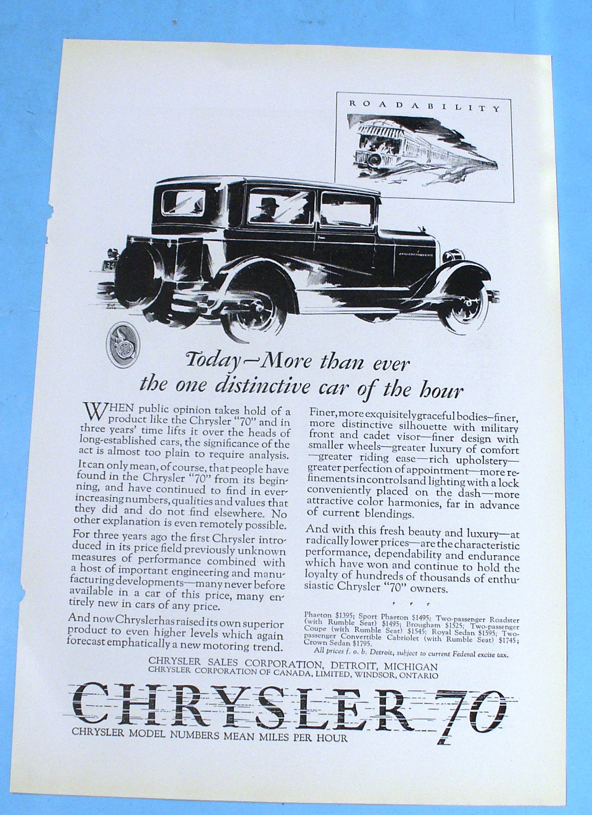 1927 Chrysler 70 w/ Beauty and Luxury
