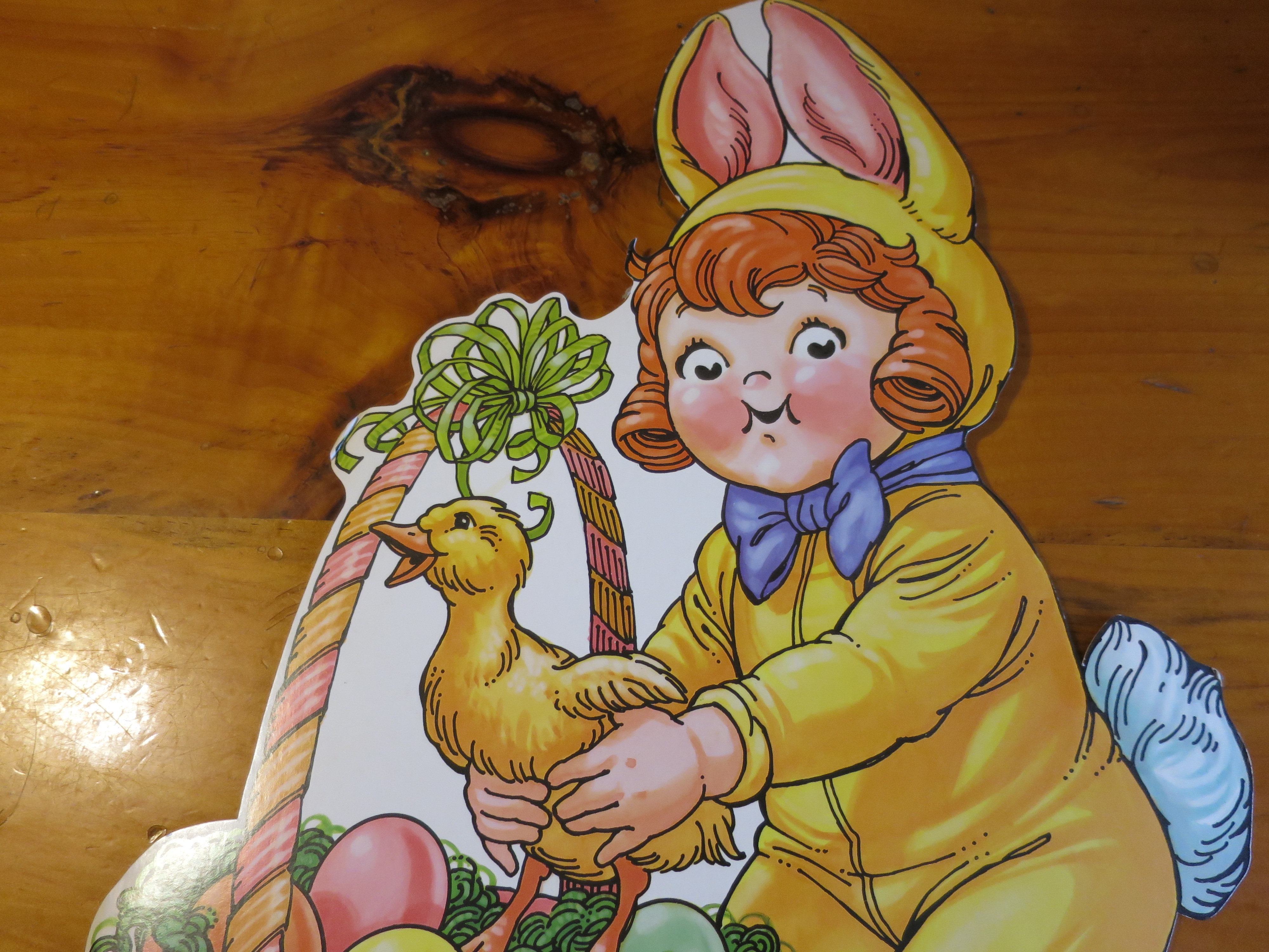 Campbell Soup Kids Easter cardboard sign litho die cut