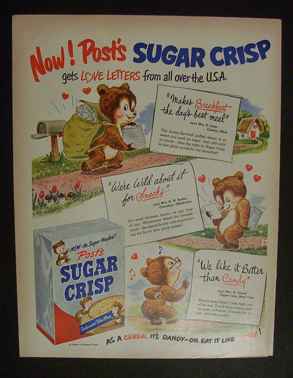 1951 Post's Sugar Crisp