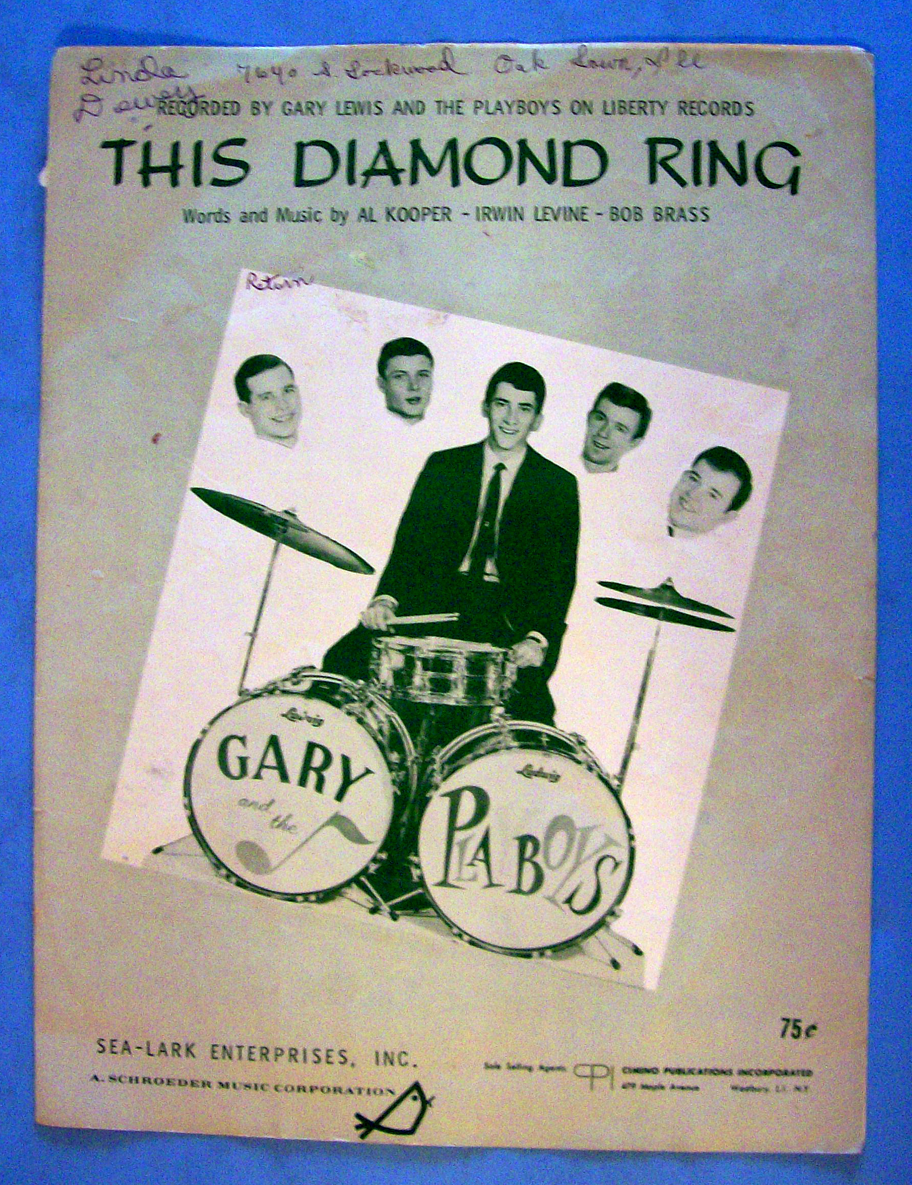 Sheet Music For 1965 This Diamond Ring