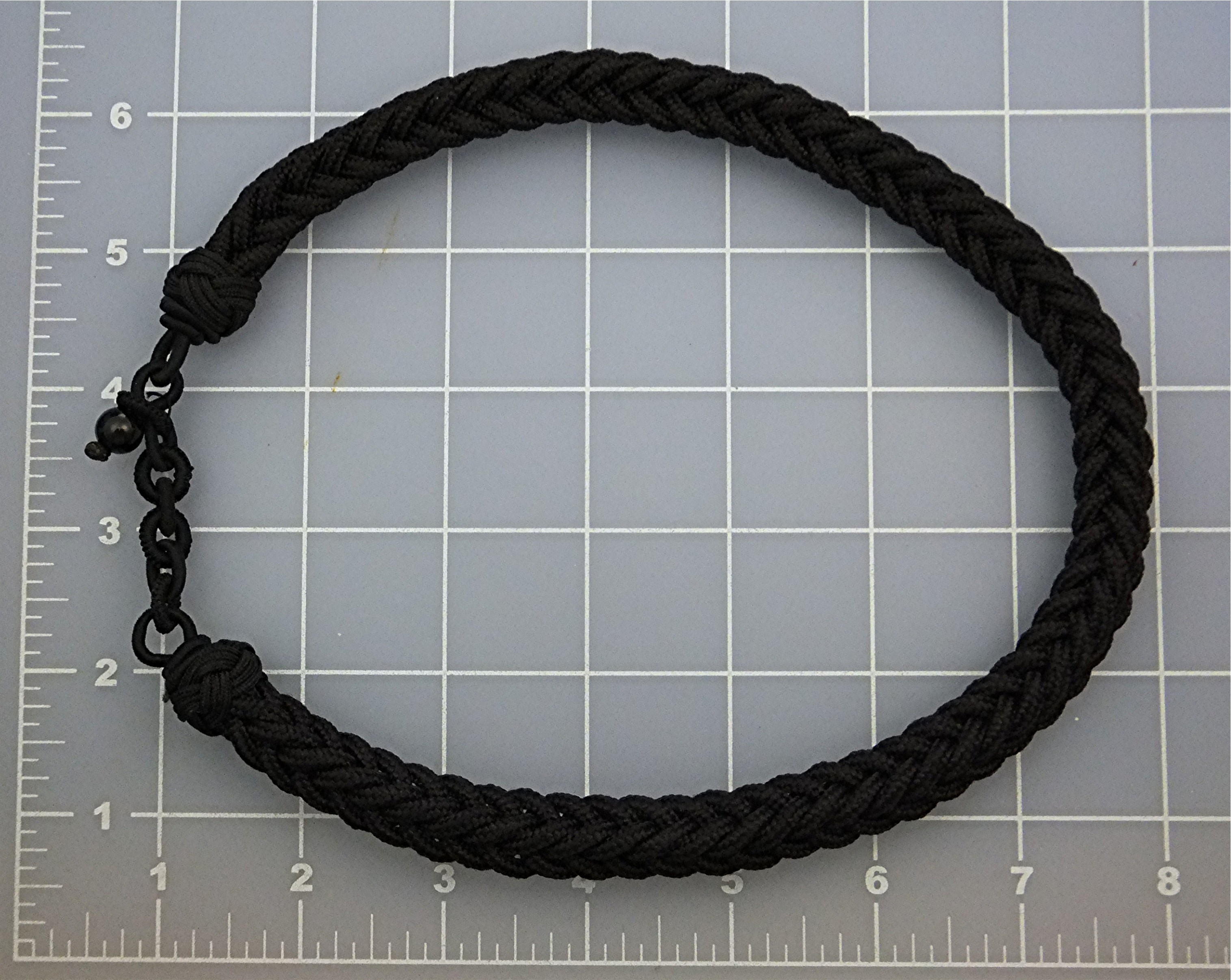 Necklace Black Cord Choker Hand Made