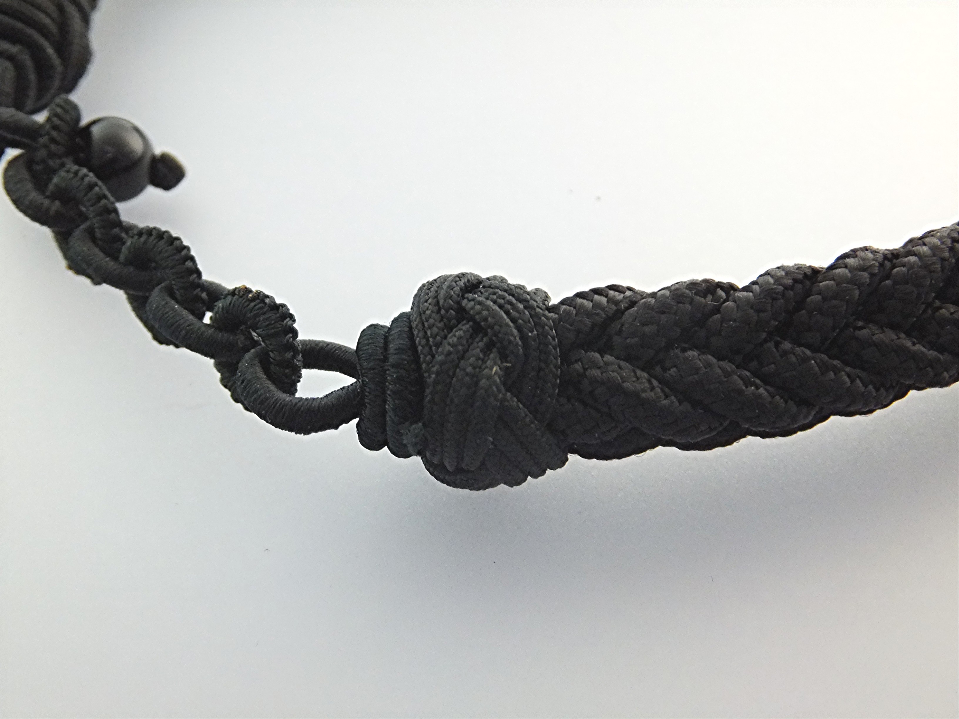Necklace Black Cord Choker Hand Made