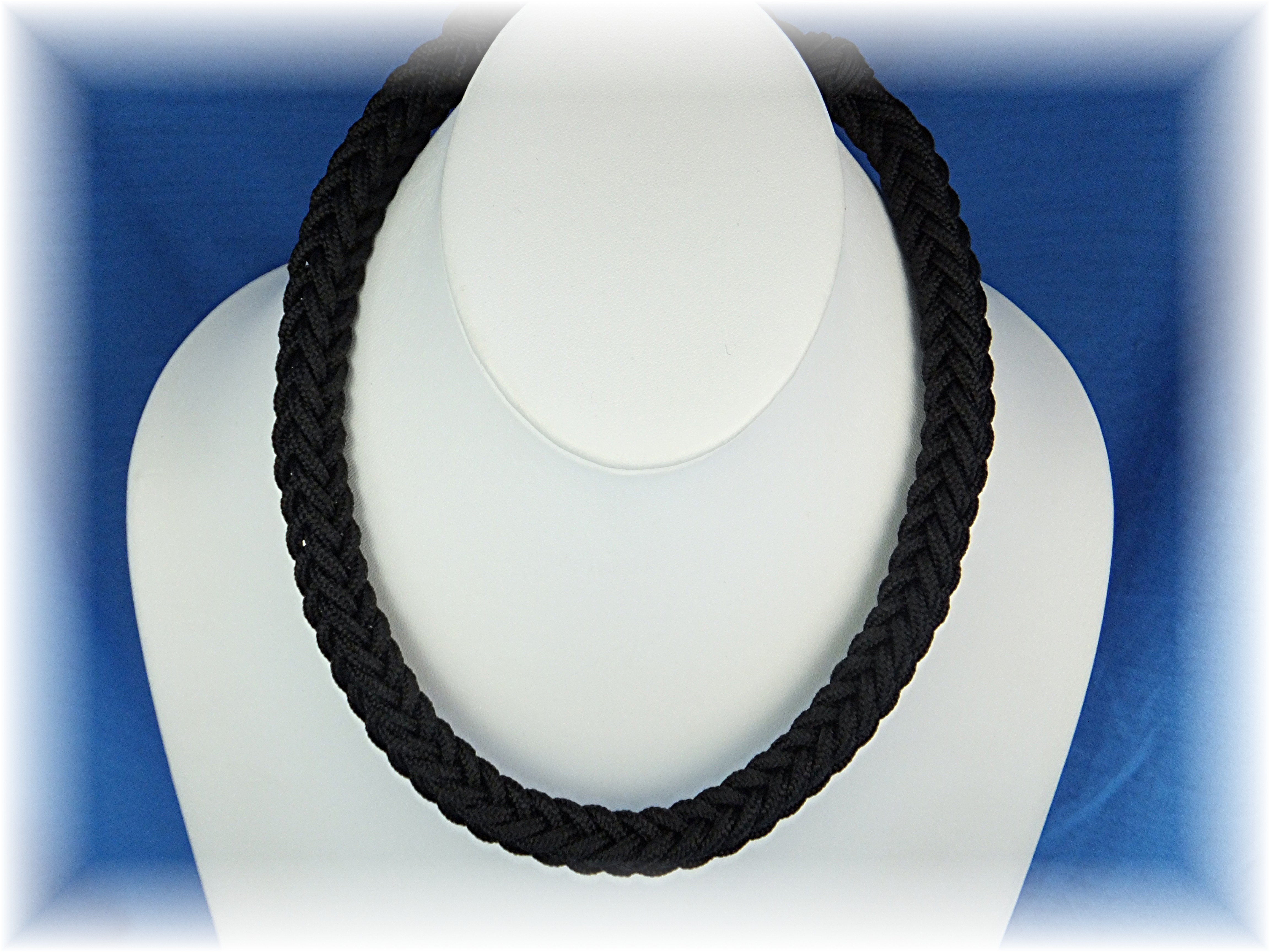 Necklace Black Cord Choker Hand Made