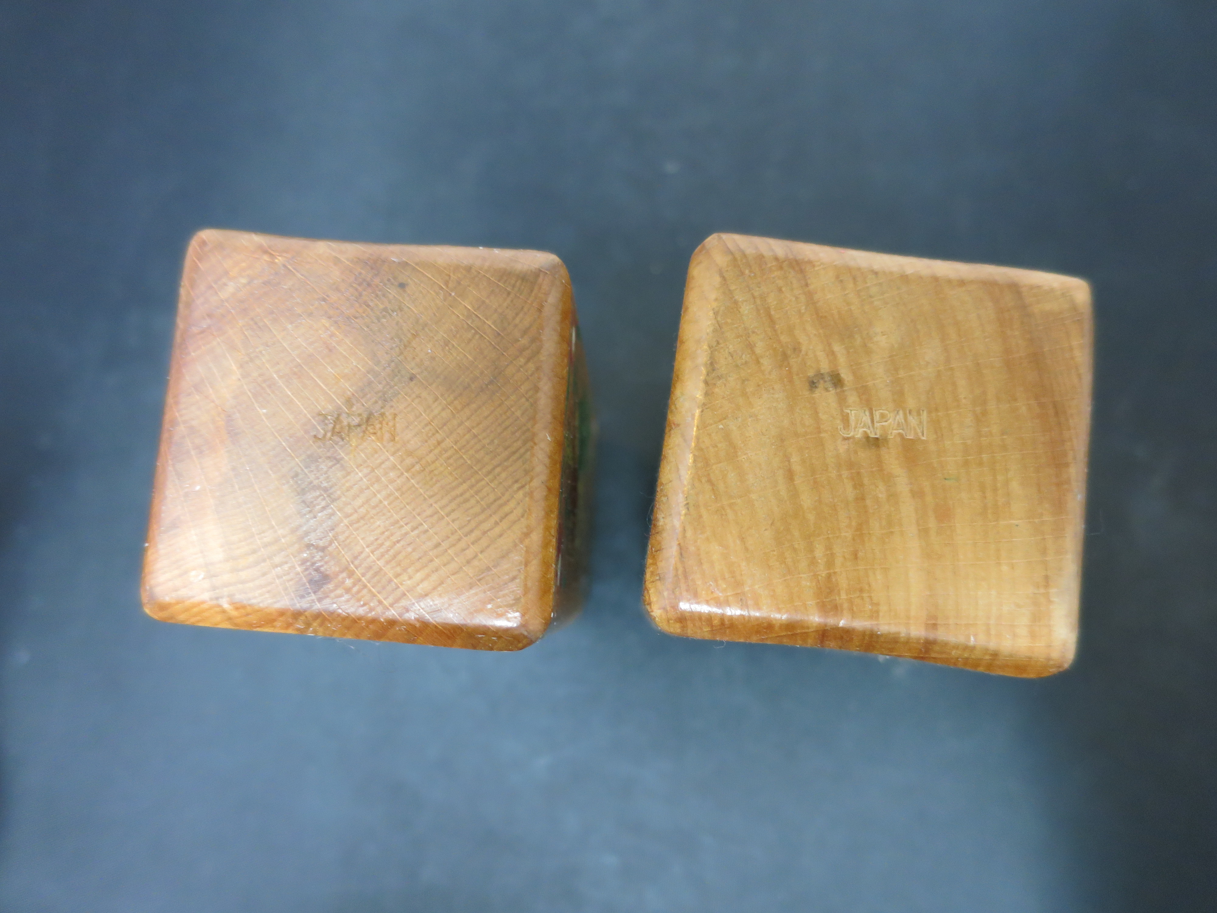 Vintage Rooster Salt and Pepper Shakers Japan Wood Painted 1950s