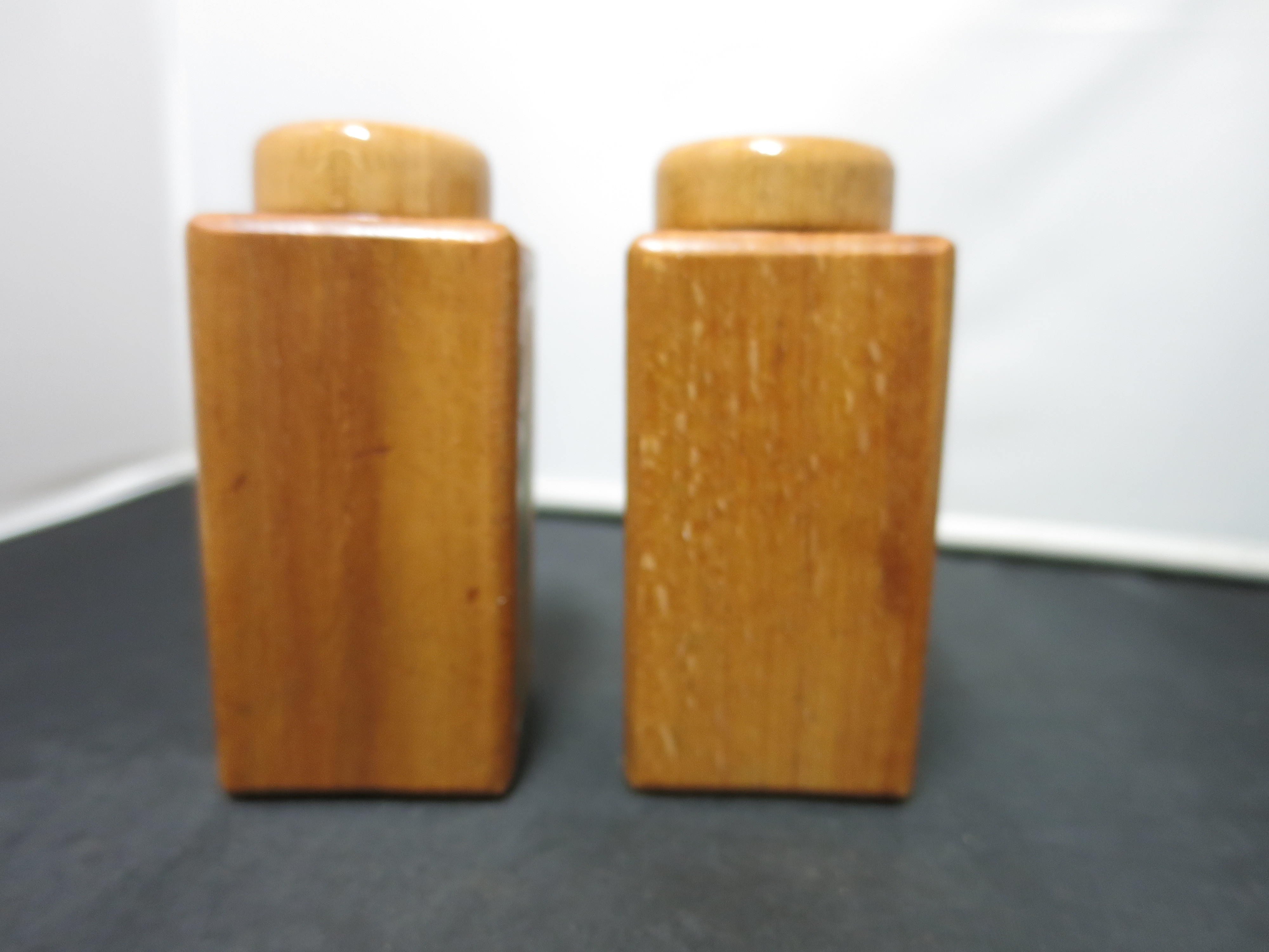 Vintage Rooster Salt and Pepper Shakers Japan Wood Painted 1950s
