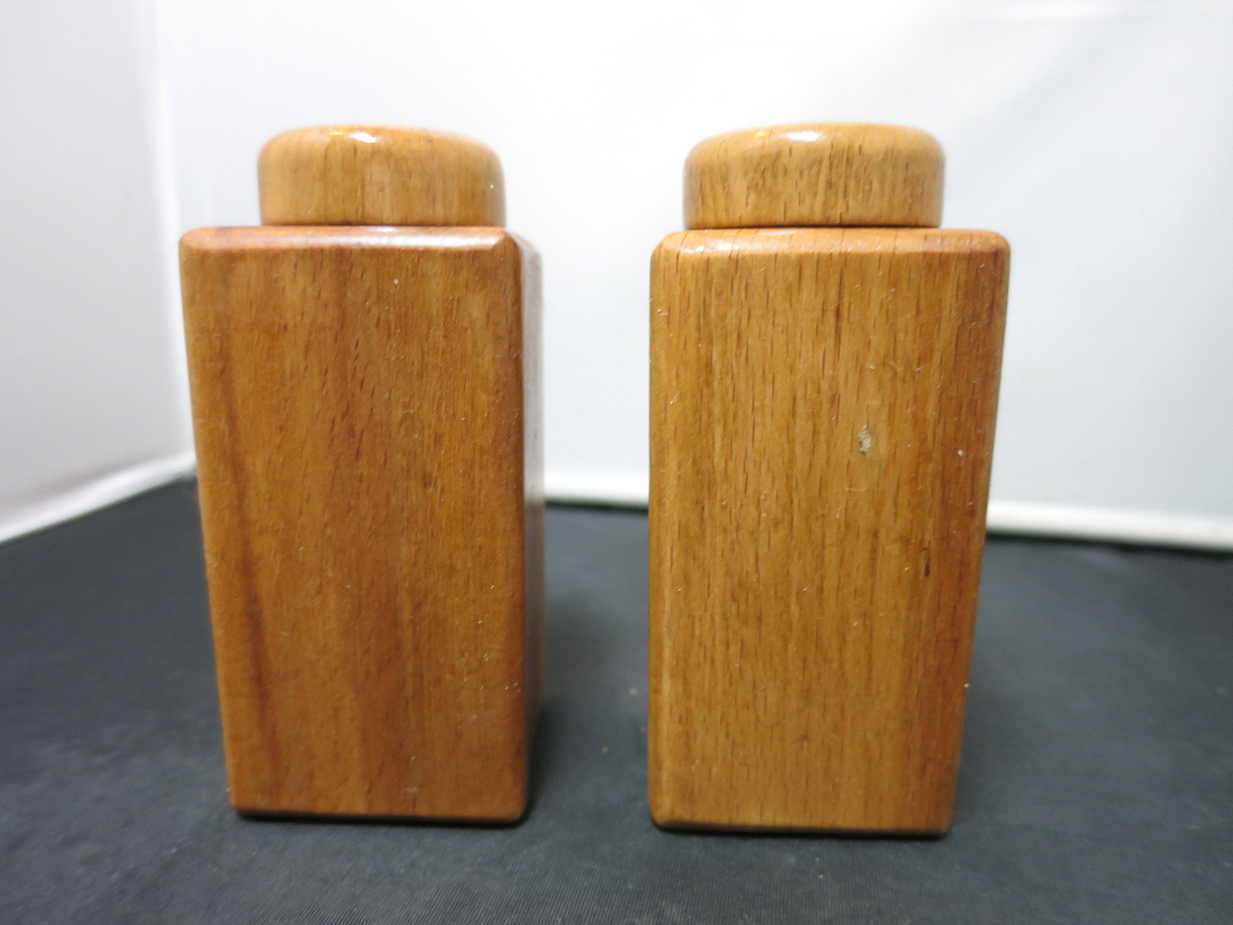 Vintage Rooster Salt and Pepper Shakers Japan Wood Painted 1950s