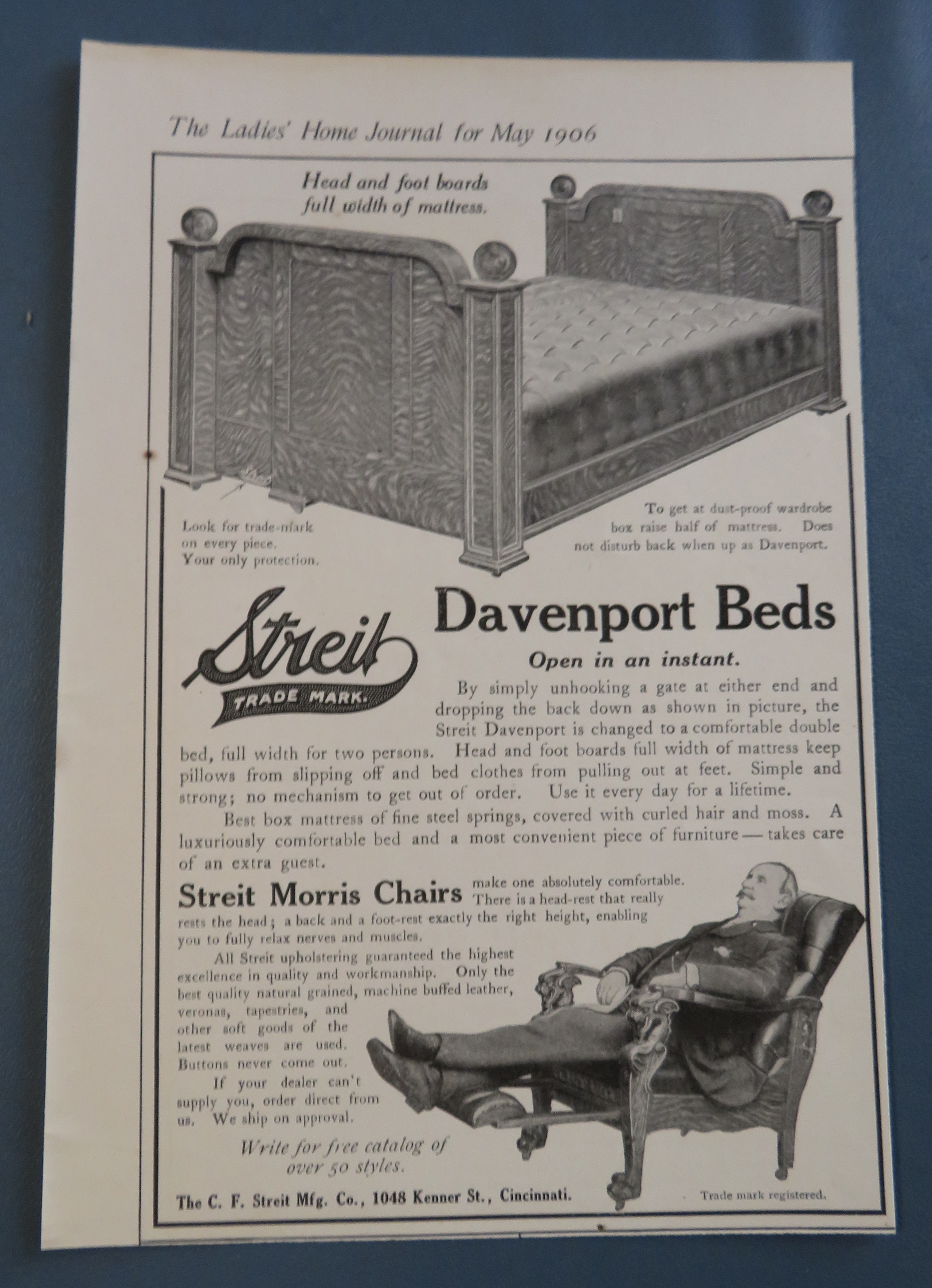 1906 Streit Manufacturing with Davenport Beds