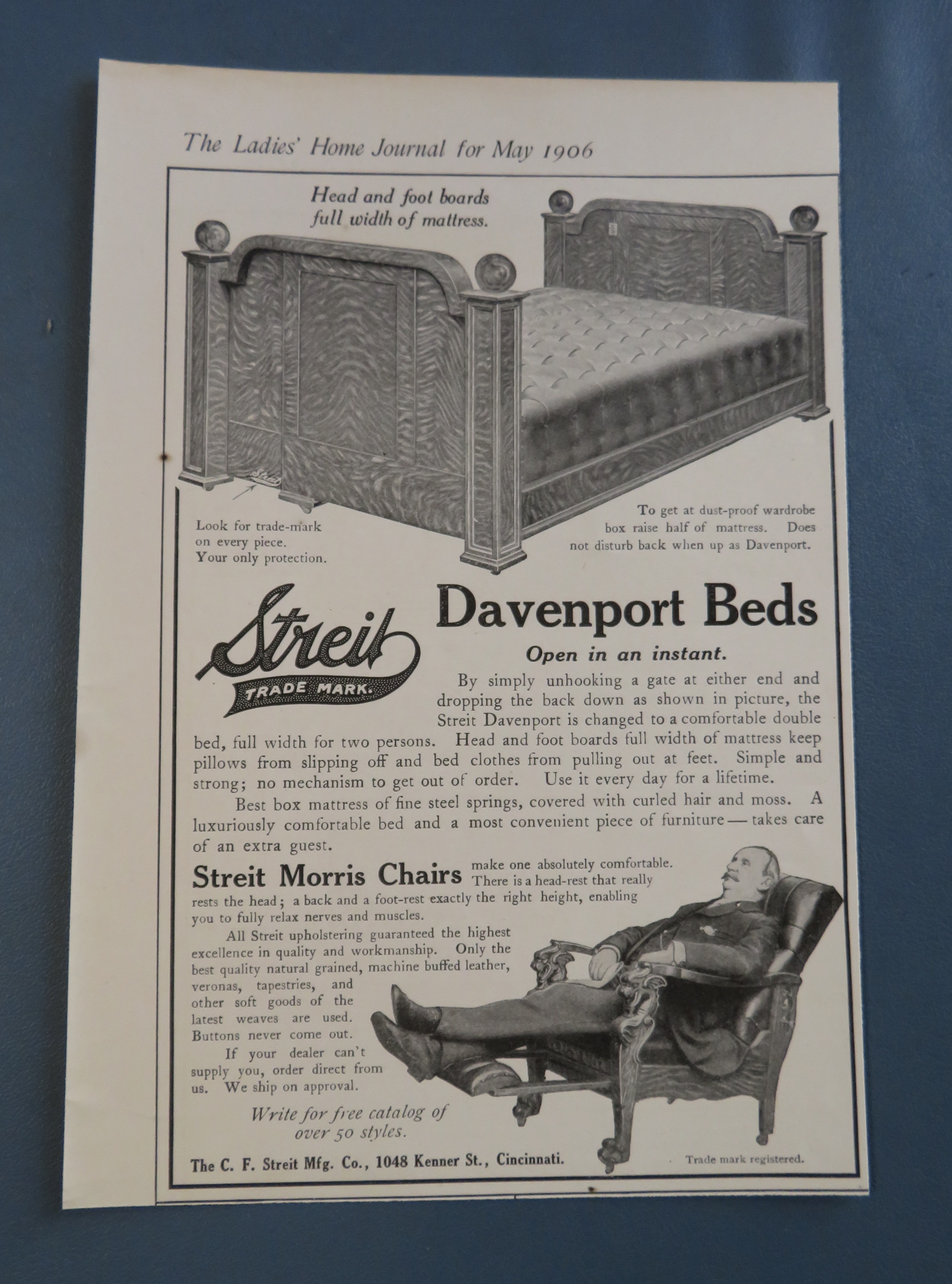 1906 Streit Manufacturing with Davenport Beds