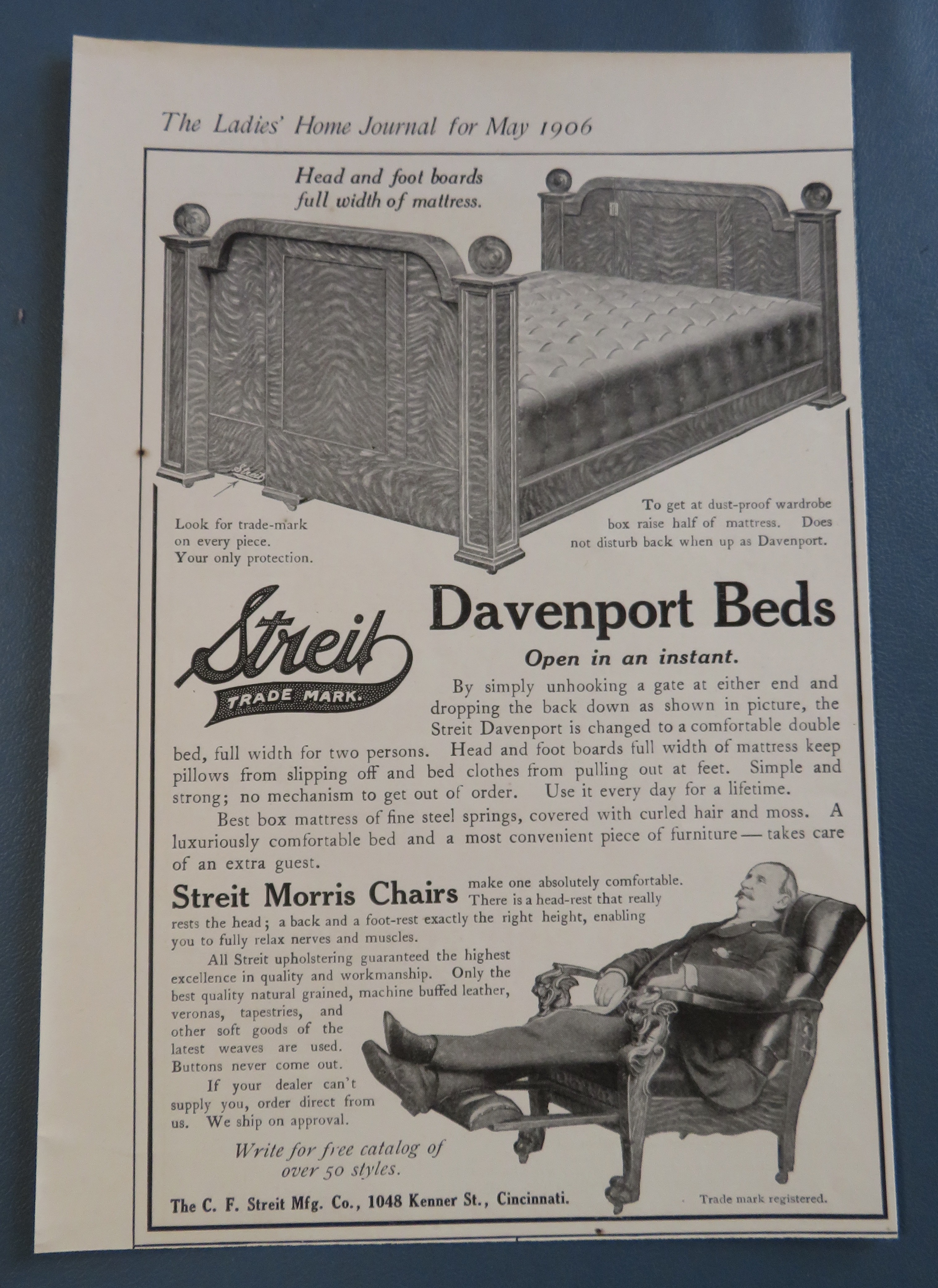 1906 Streit Manufacturing with Davenport Beds