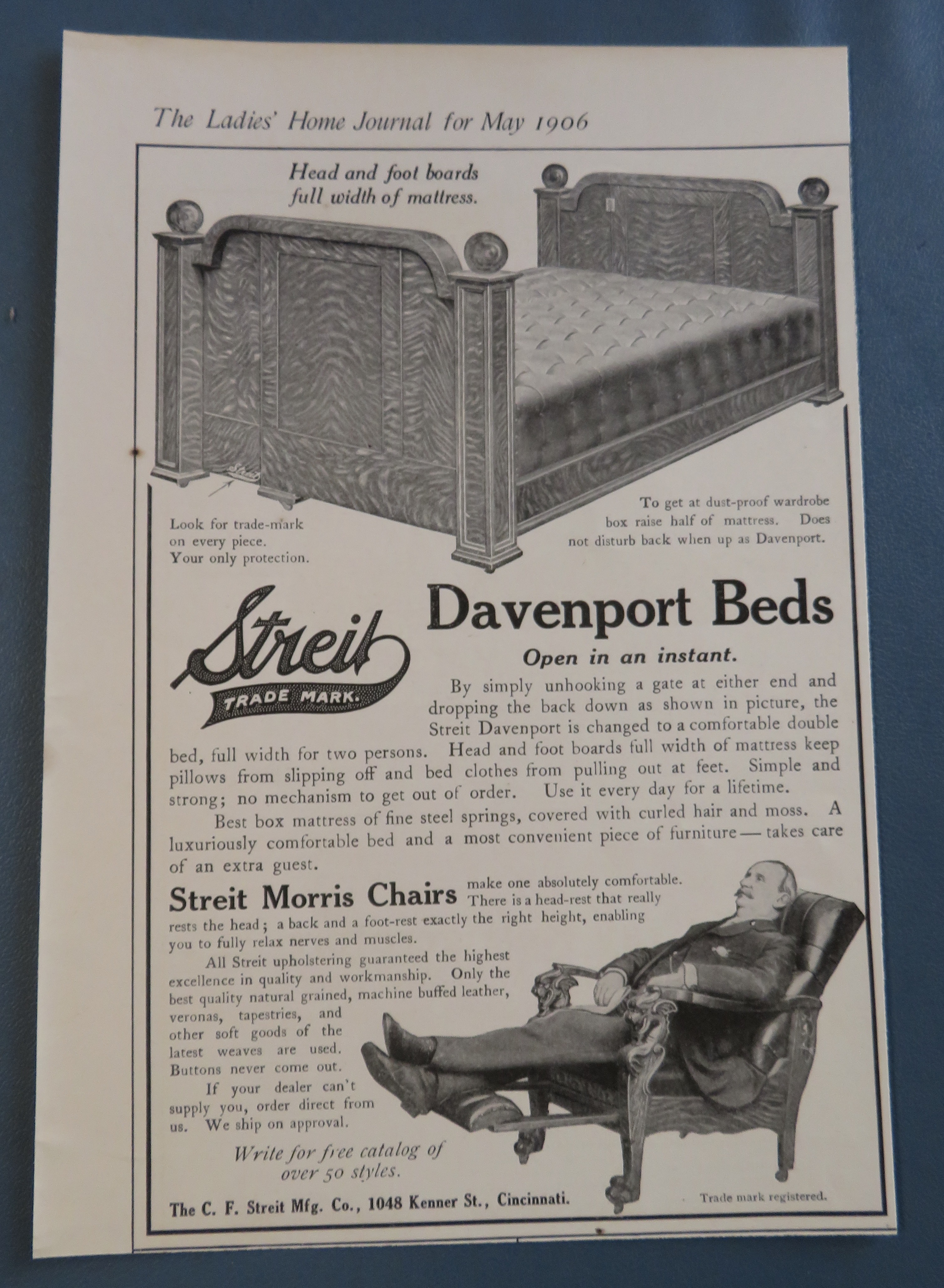 1906 Streit Manufacturing with Davenport Beds