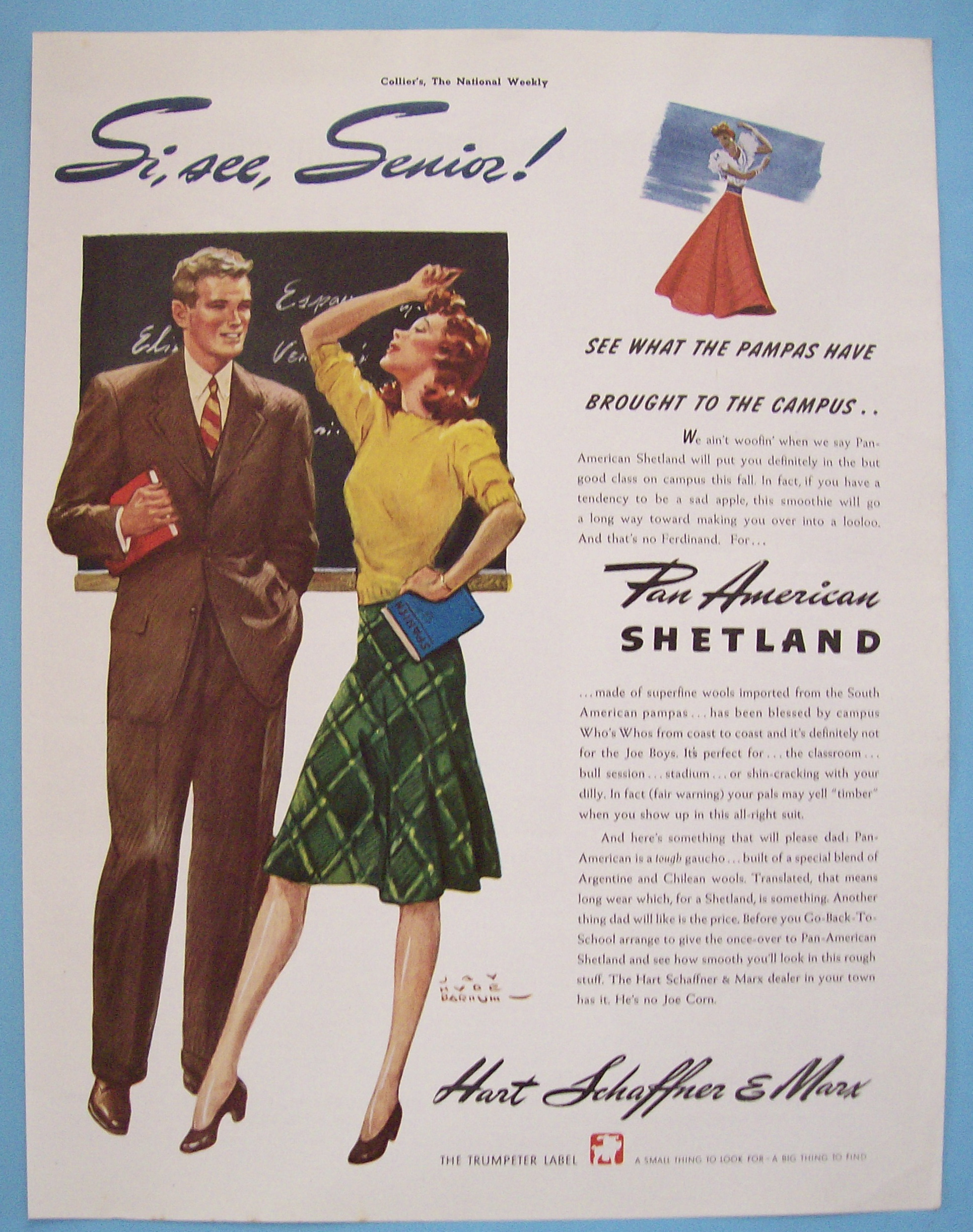 1941 Hart Schaffner & Marx with Girl Talking to Teacher