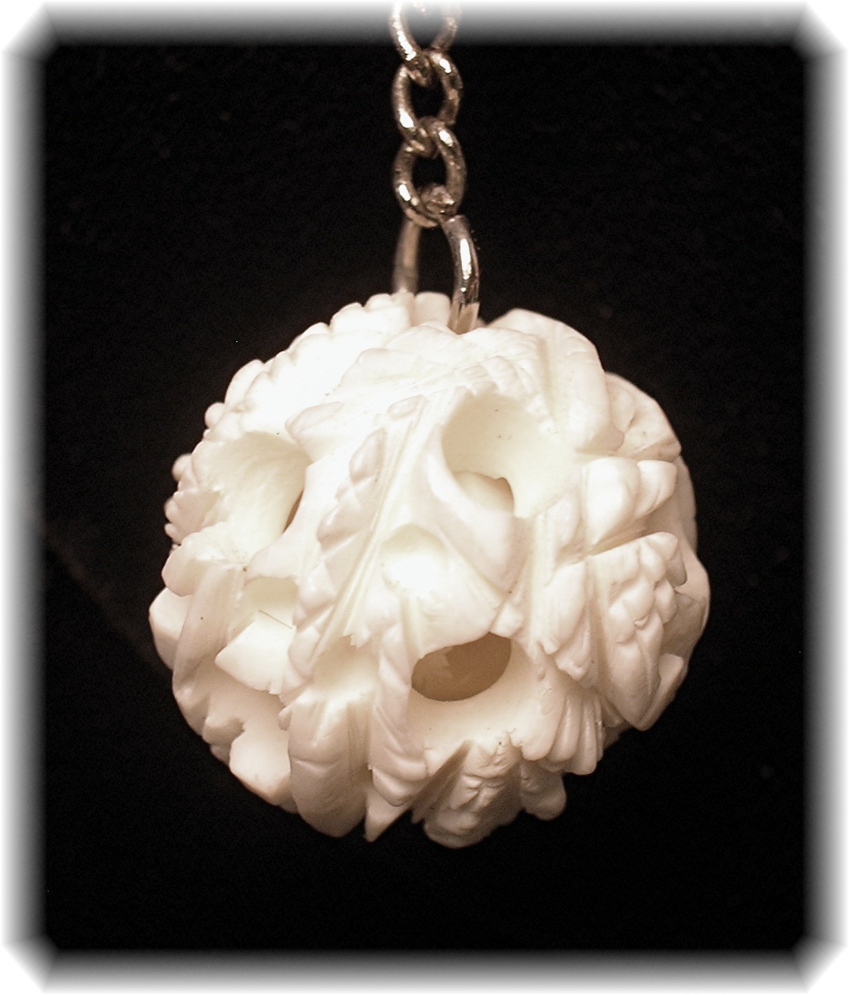Bone Ivory Hand Carved  Pierced Earrings