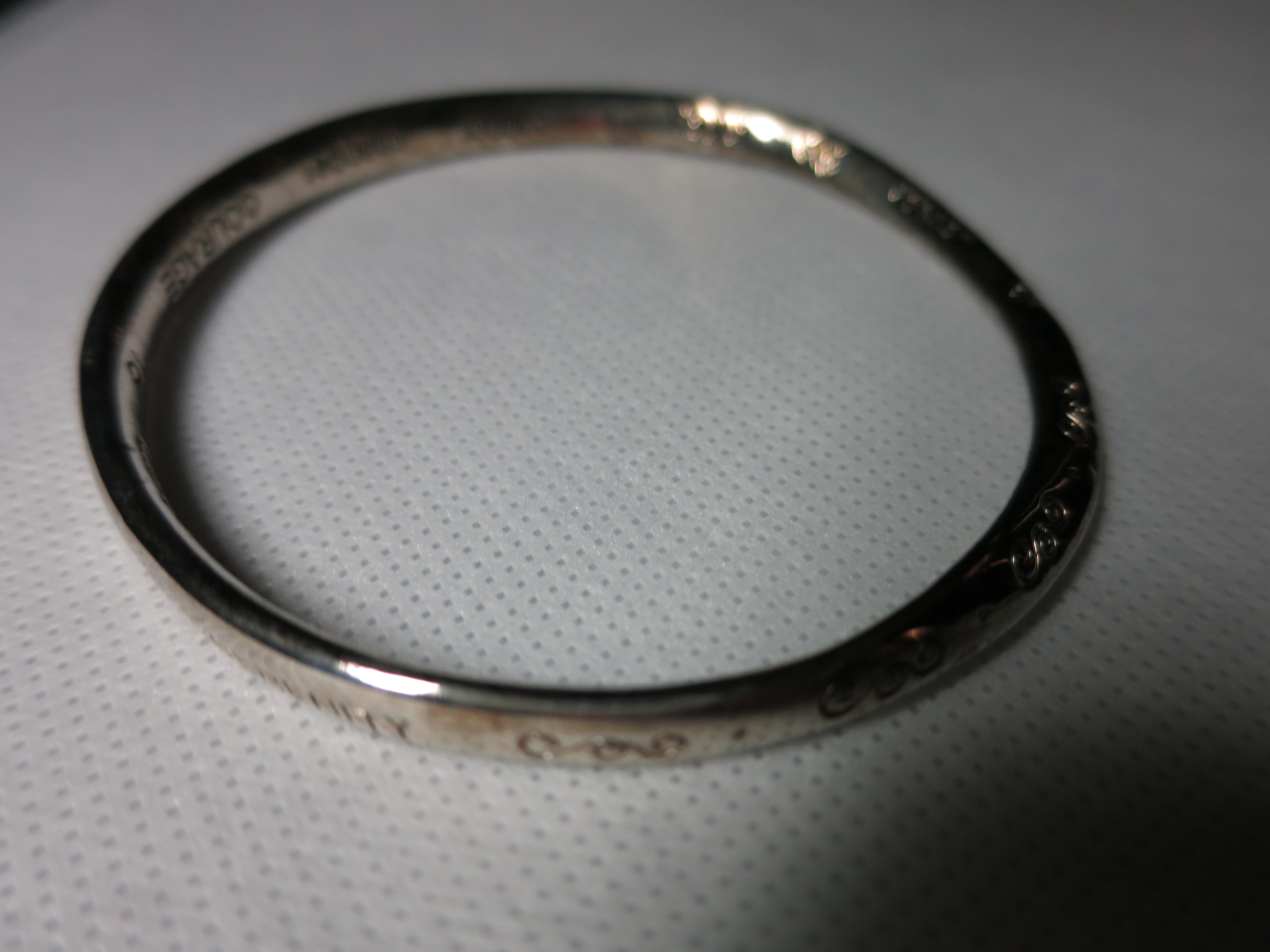 Silver Serenity Prayer bangle bracelet