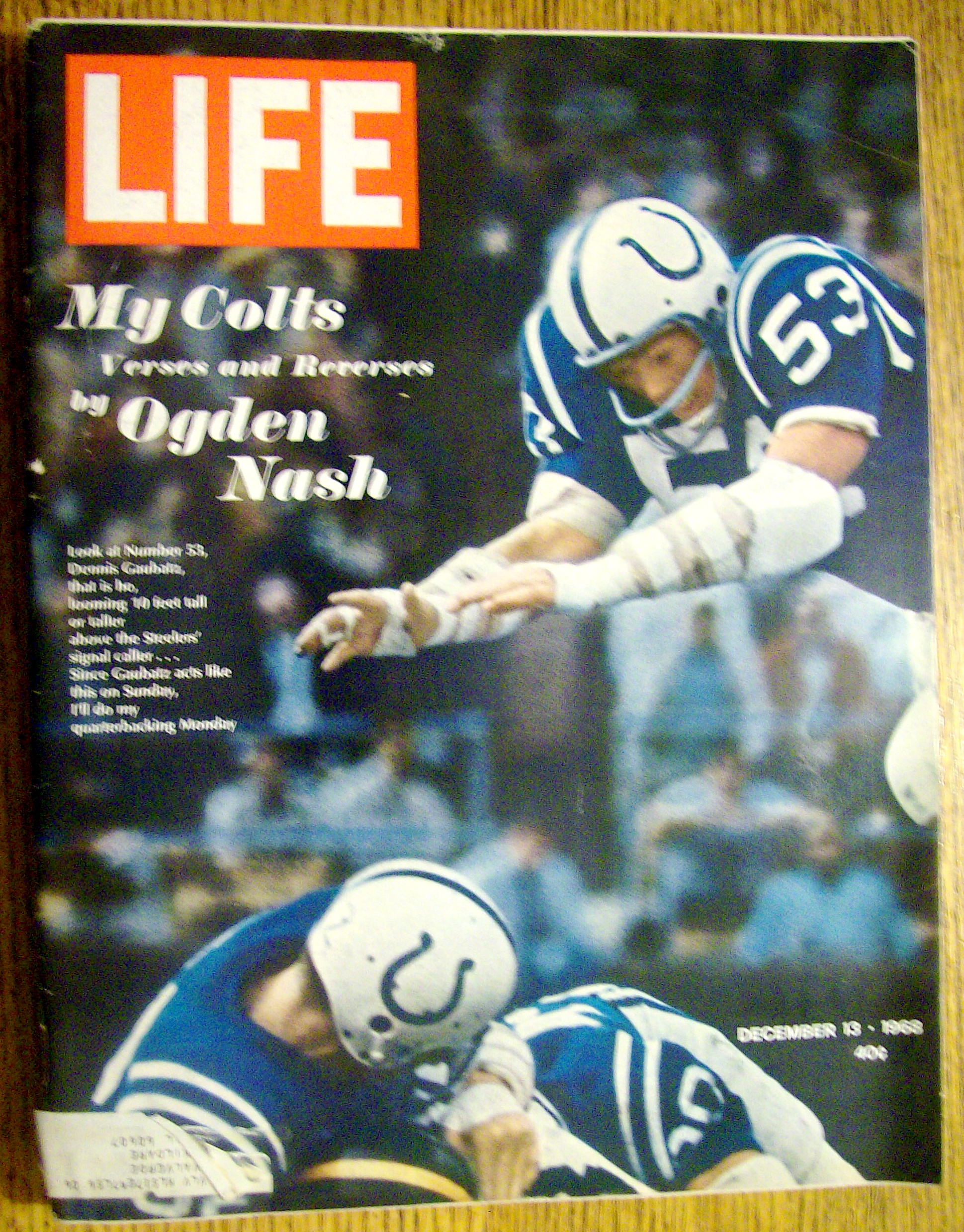 Life Magazine-December 13, 1968-My Colts By Ogden Nash