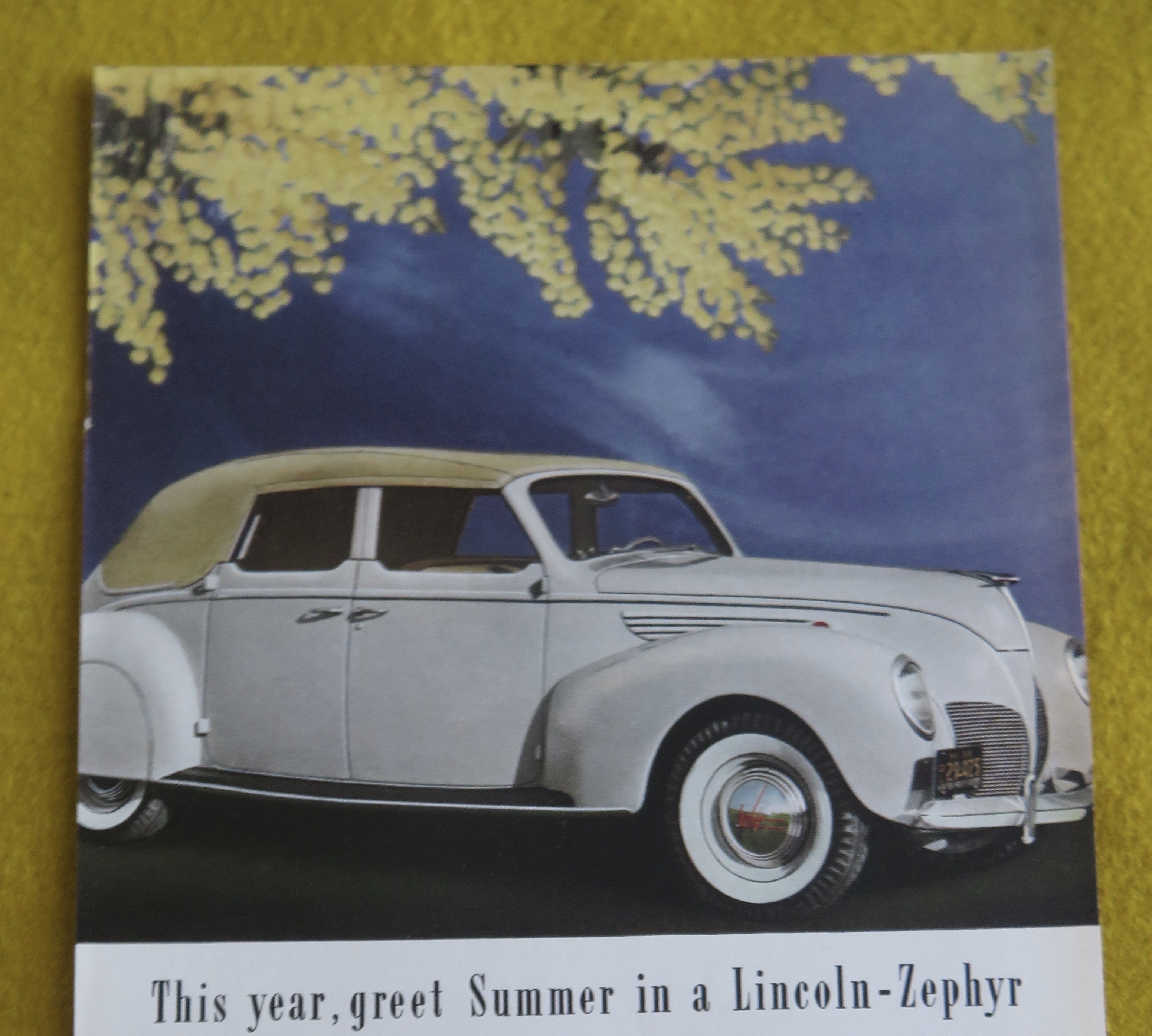 1938 Lincoln Zephyr V-12 with Lovely White Lincoln
