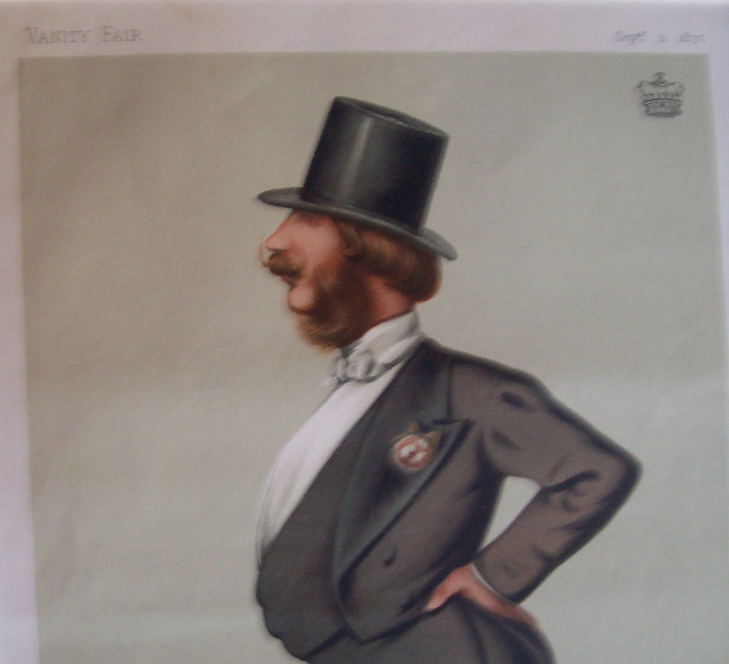 Lord Barrington Vanity Fair Print by Ape Sept 11, 1875