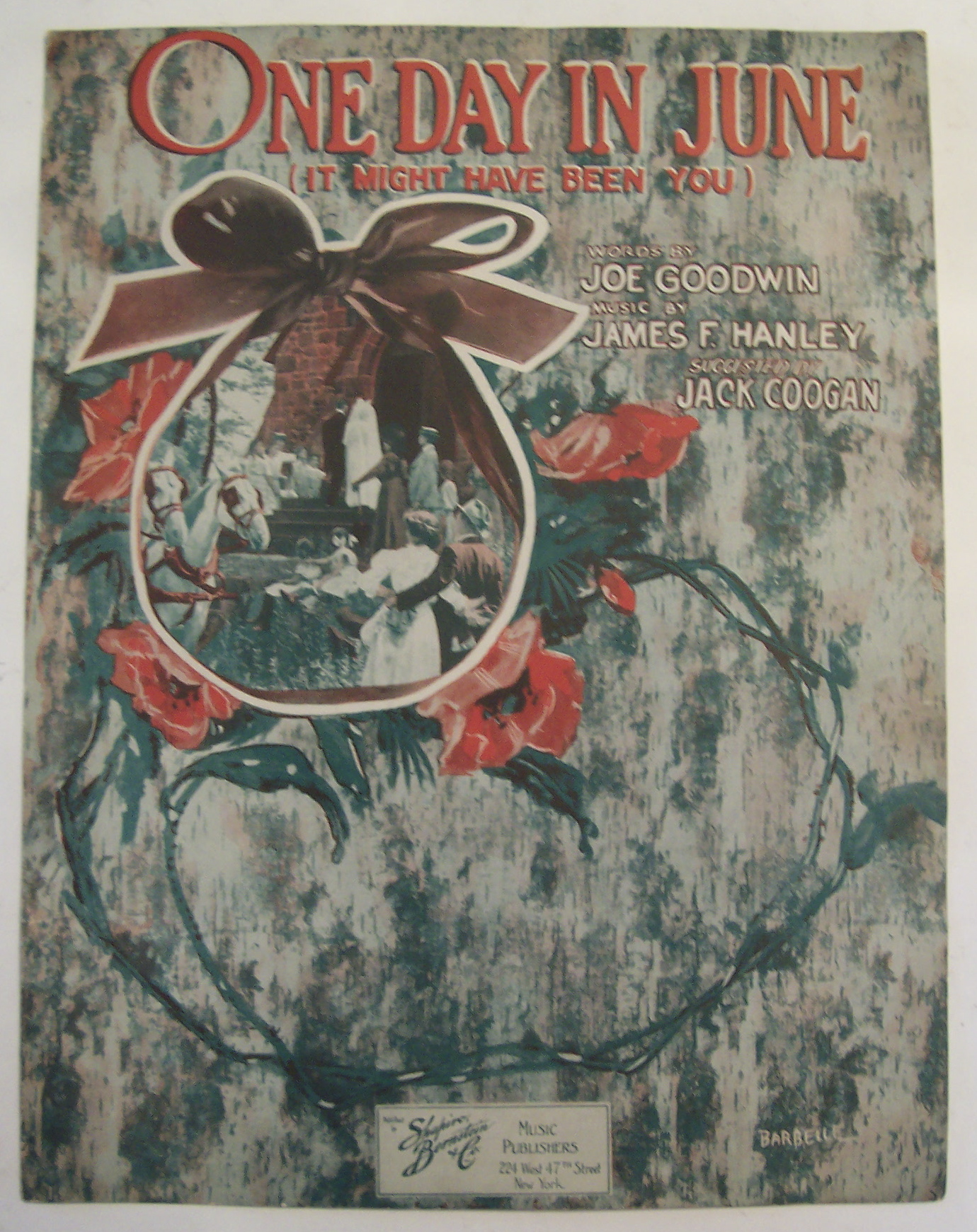 Sheet Music For 1917 One Day In June