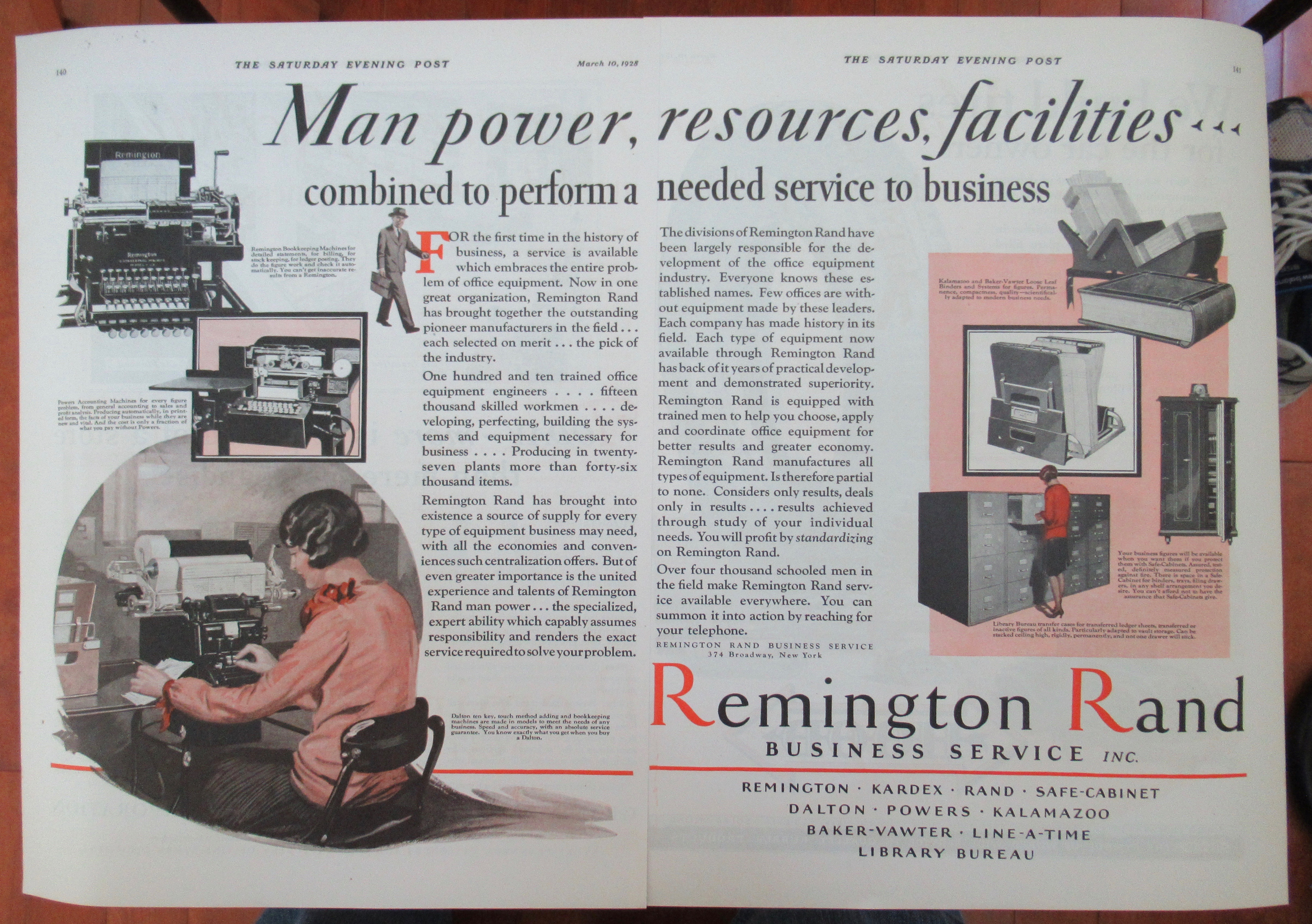 1928 Remington Rand with Man Power Resources