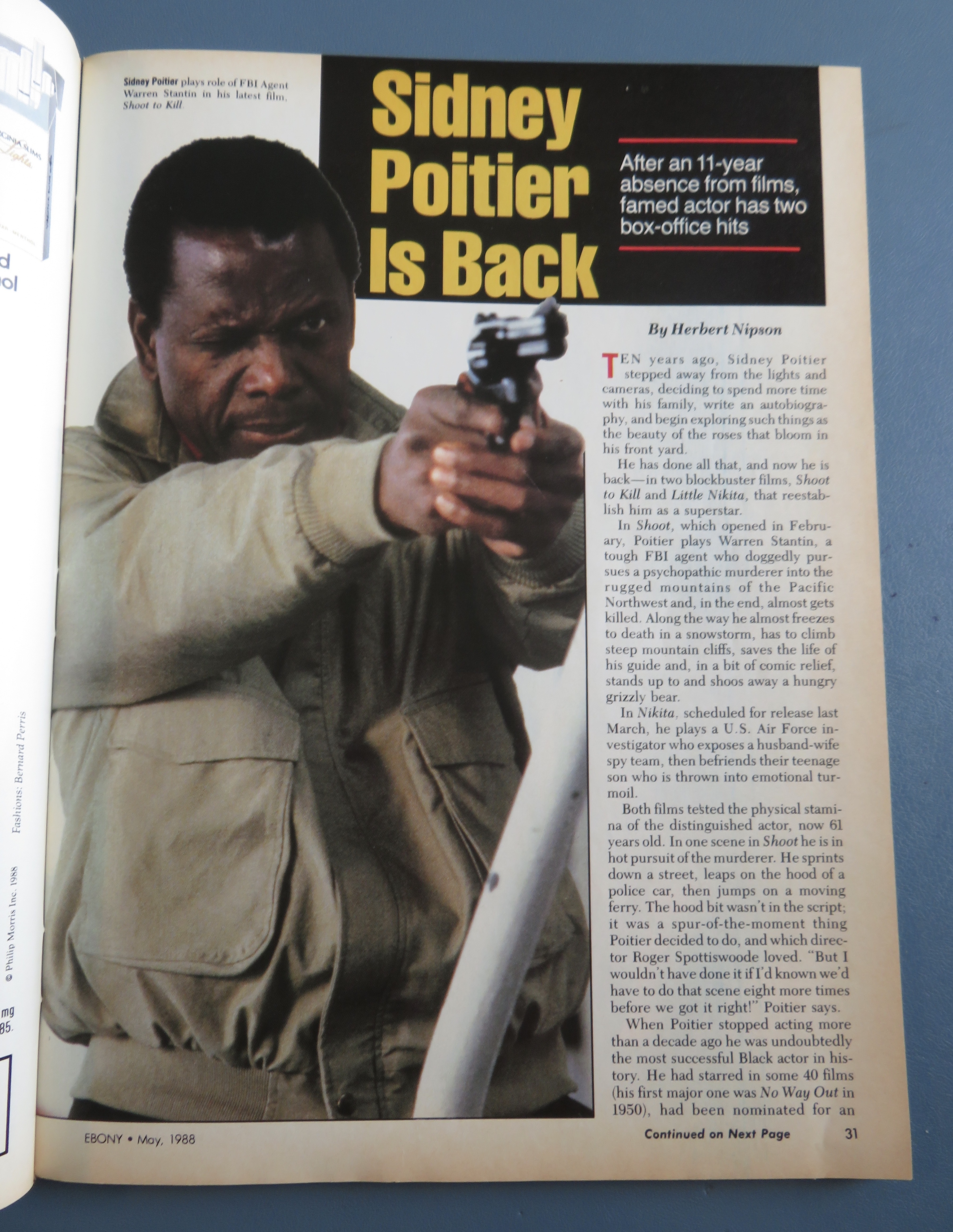Ebony Magazine May 1988 Sidney Poitier Is Back
