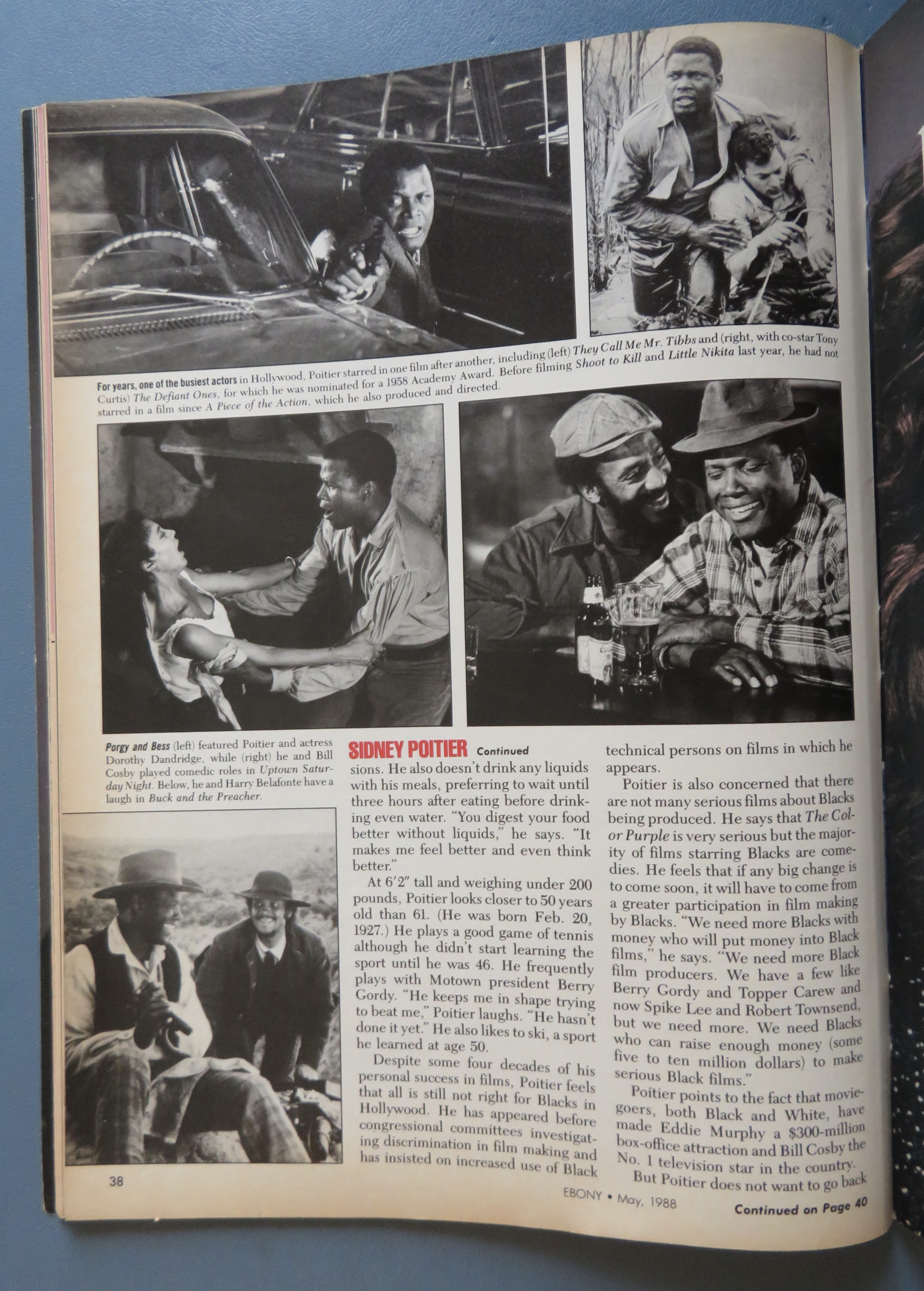 Ebony Magazine May 1988 Sidney Poitier Is Back