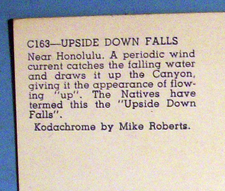 Upside Down Falls Postcard
