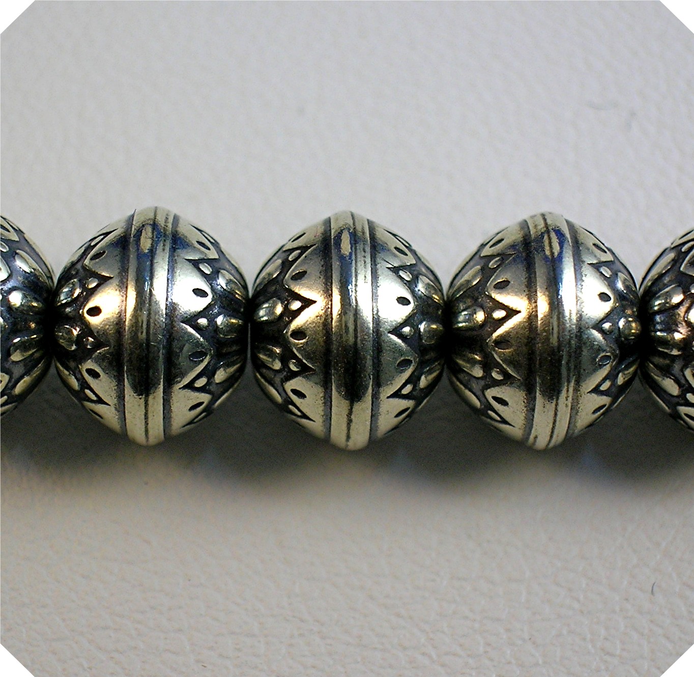 Necklace Sterling Silver Machine Beads