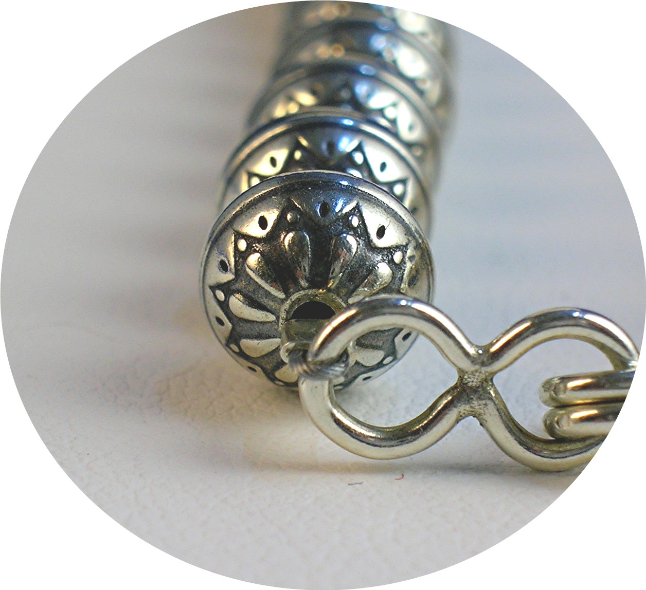Necklace Sterling Silver Machine Beads