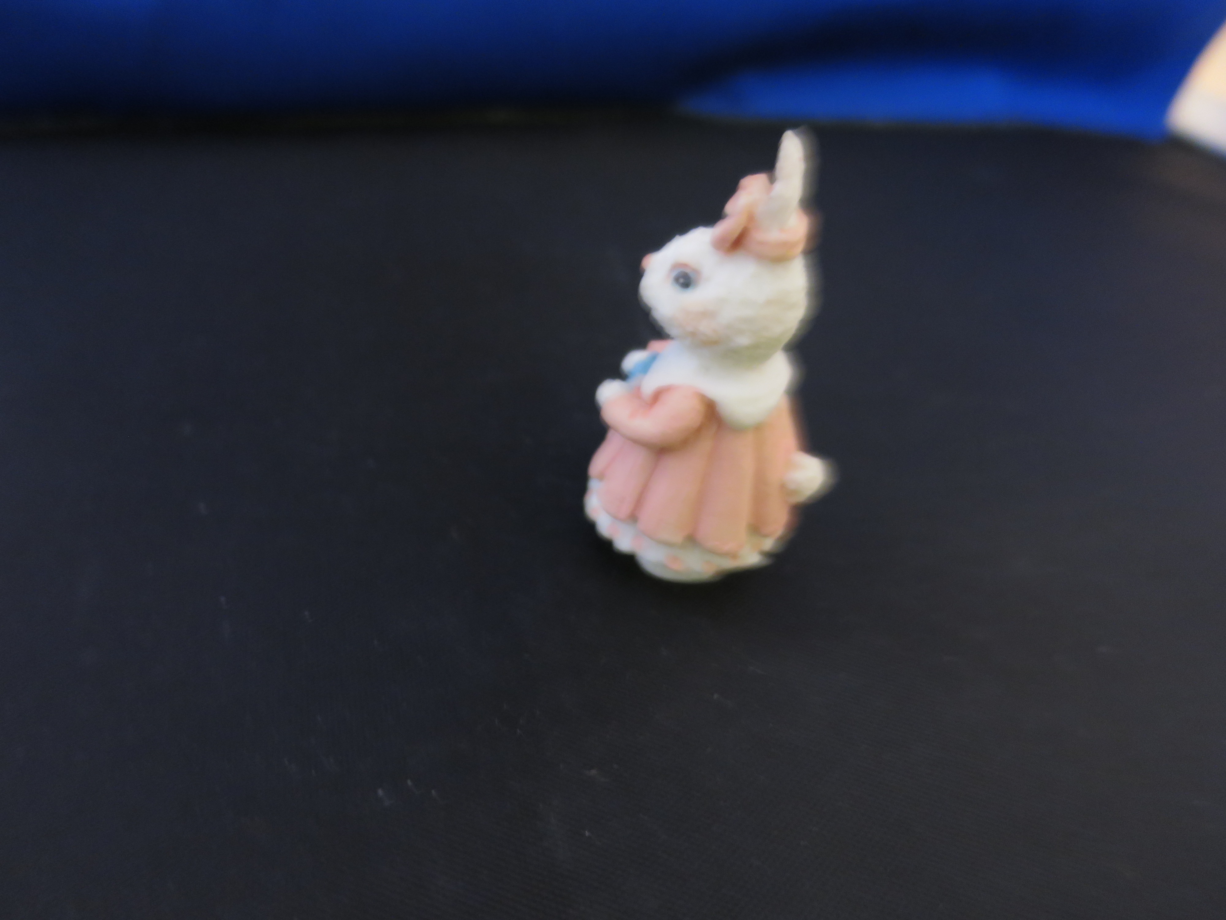 Miniature Easter Bunny Rabbit Cross Village Accessory